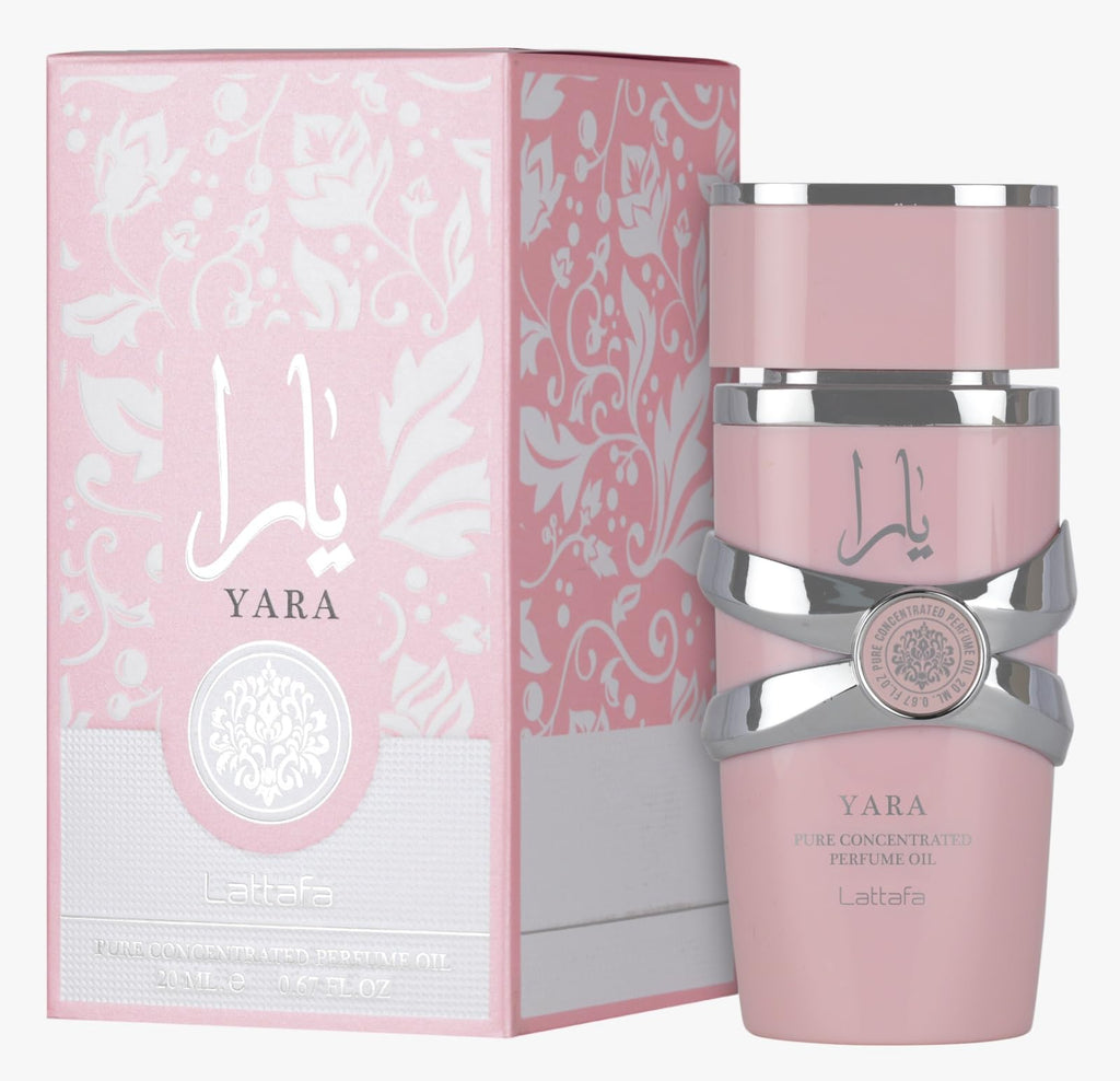 Lattafa Yara – Floral, Gourmand, Fruity, Musky – Pure Concentrated Perfume Oil Long-Lasting Fragrance for Women, 0.67 Ounce / 20 ml