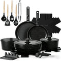 Umite Chef 21Pcs Pots and Pans Set Non Stick, Nonstick Ceramic Cookware Sets Detachable Handle, Non Toxic Healthy Induction Cookware, Kitchen Cooking Set, with Frying Pans Set, Dishwasher/Oven Safe
