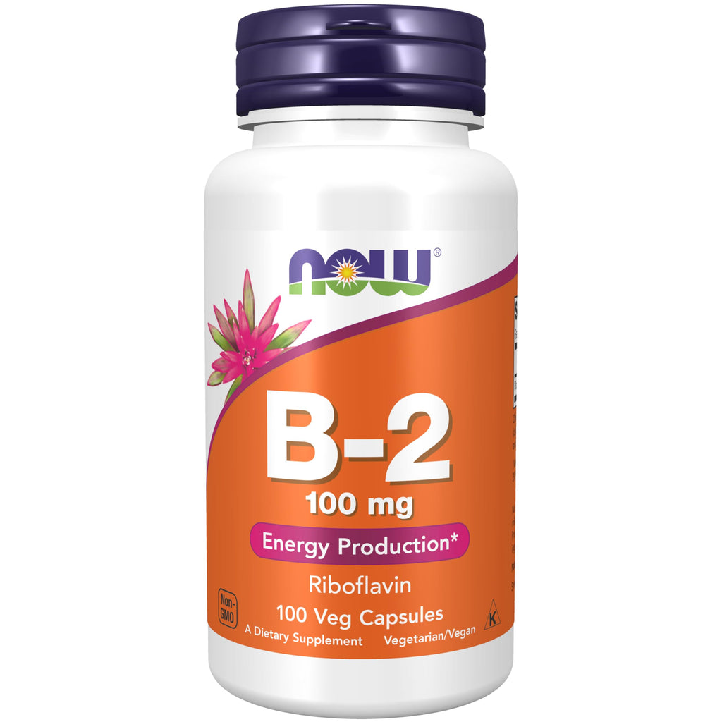 NOW Supplements, Vitamin B-2 (Riboflavin) 100 mg, 100 Veg Capsules