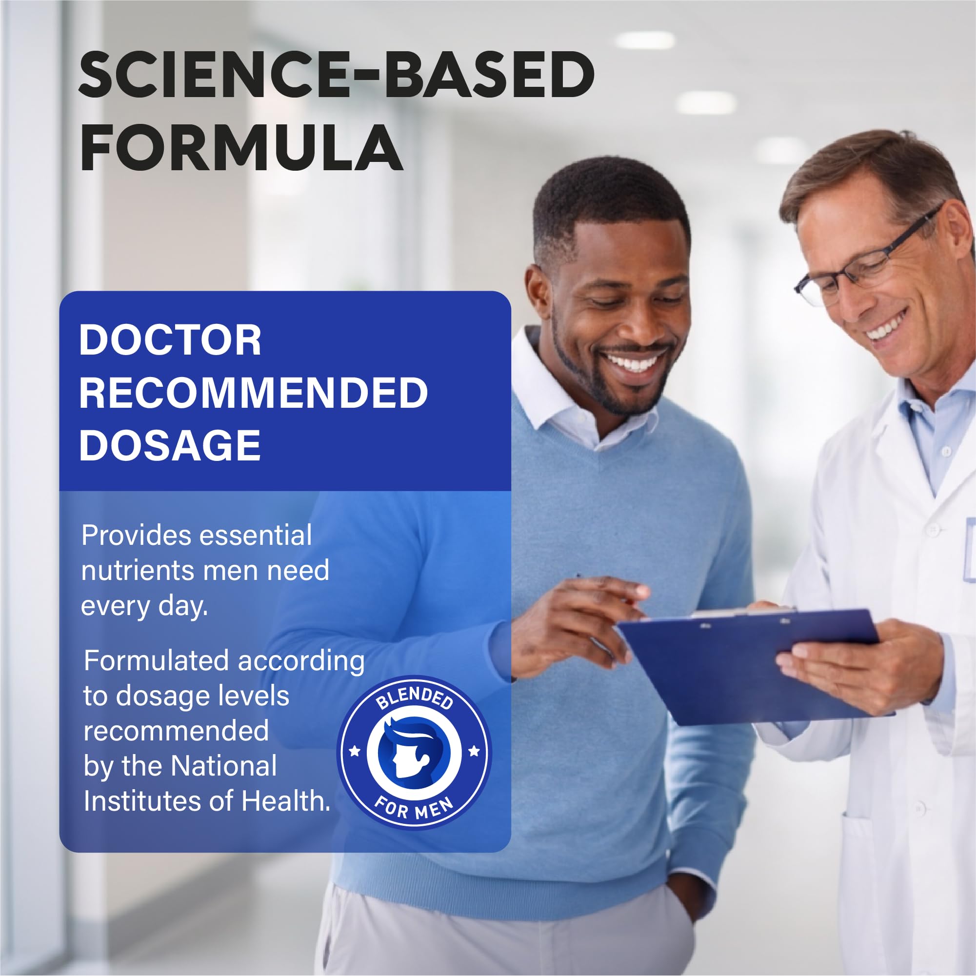 Multivitamin for Men - B-Complex | Whole Foods & Enzymes - Energy, Focus & Brain | Men's Health Complex - 46in1 Mens Multivitamin - Bioavailable & Gentle on Stomach - Lab Tested - 90 Capsules, 1/Day