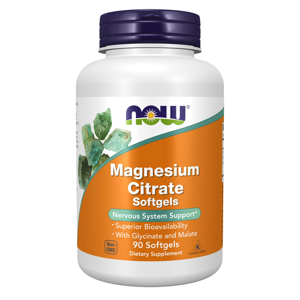 NOW Supplements, Magnesium Citrate, With Glycinate & Malate, 90 Softgels