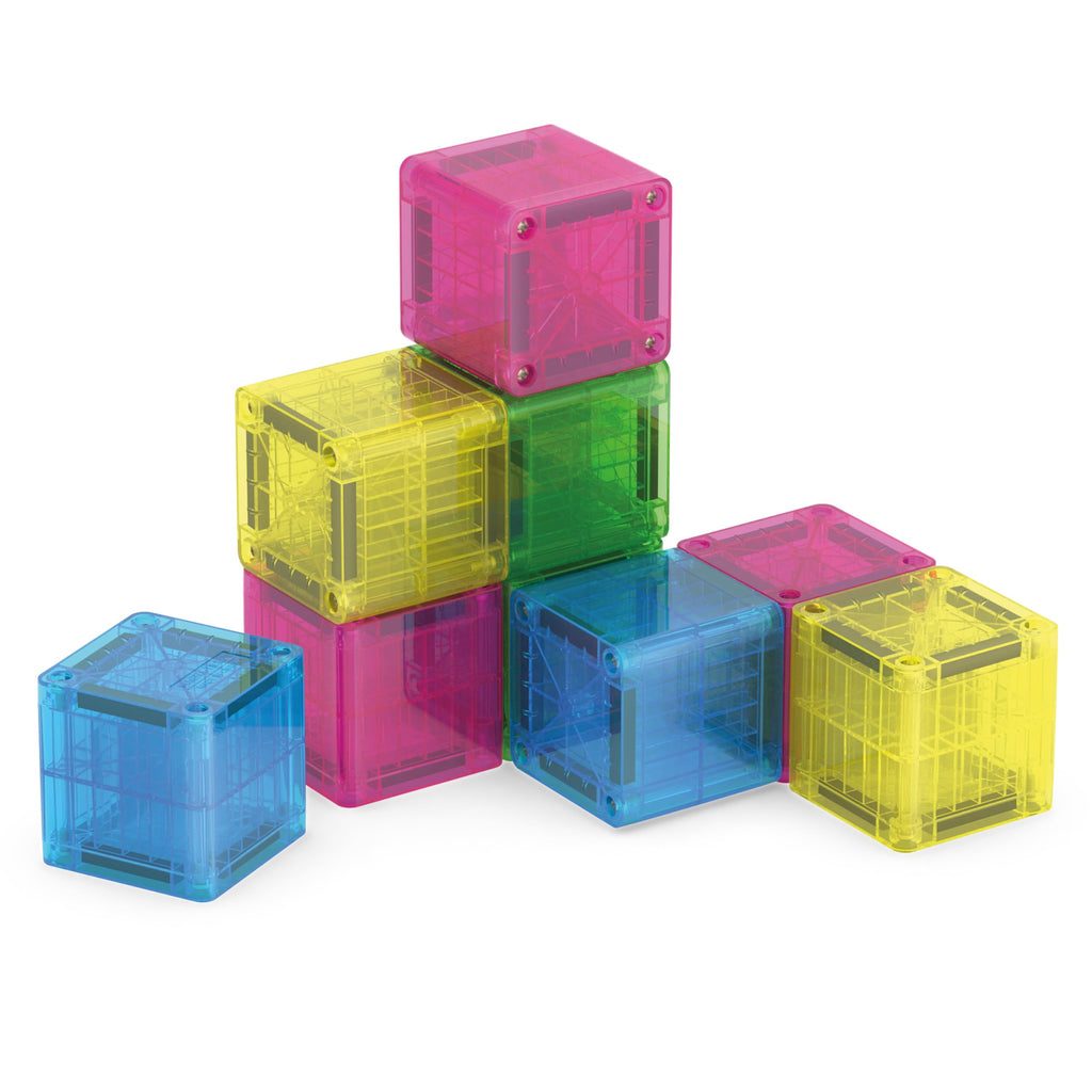 MAGNA-TILES microMAGS Cubes 9-Piece Magnetic Construction Set, The Original Magnetic Building Brand