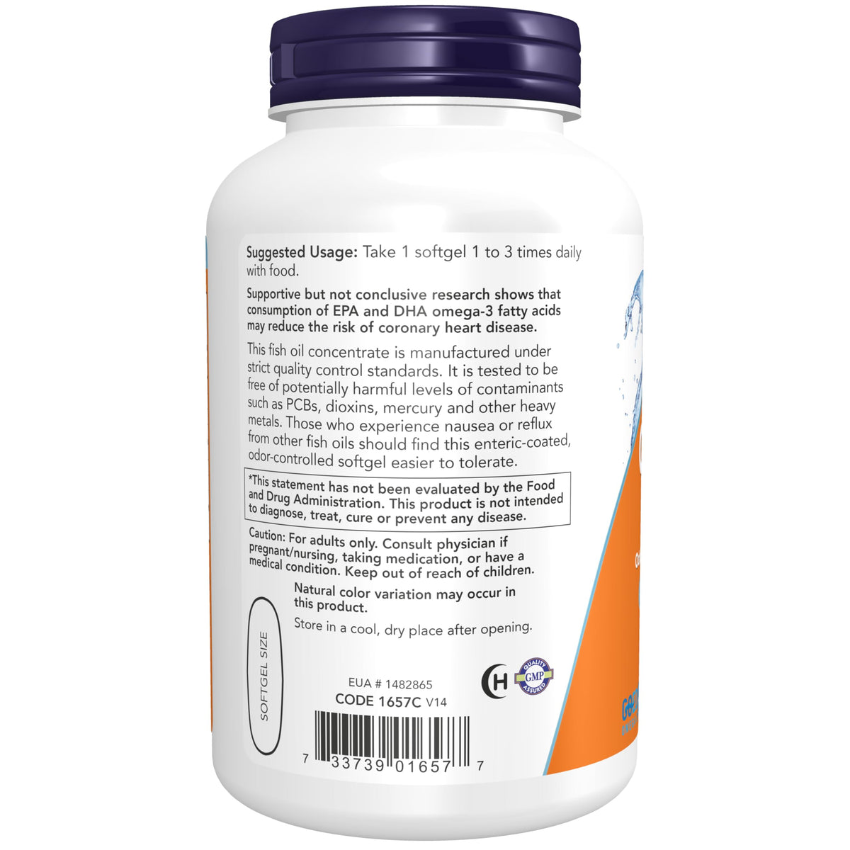 NOW Supplements, Omega-3 180 EPA / 120 DHA, Enteric Coated, 180 Softgels