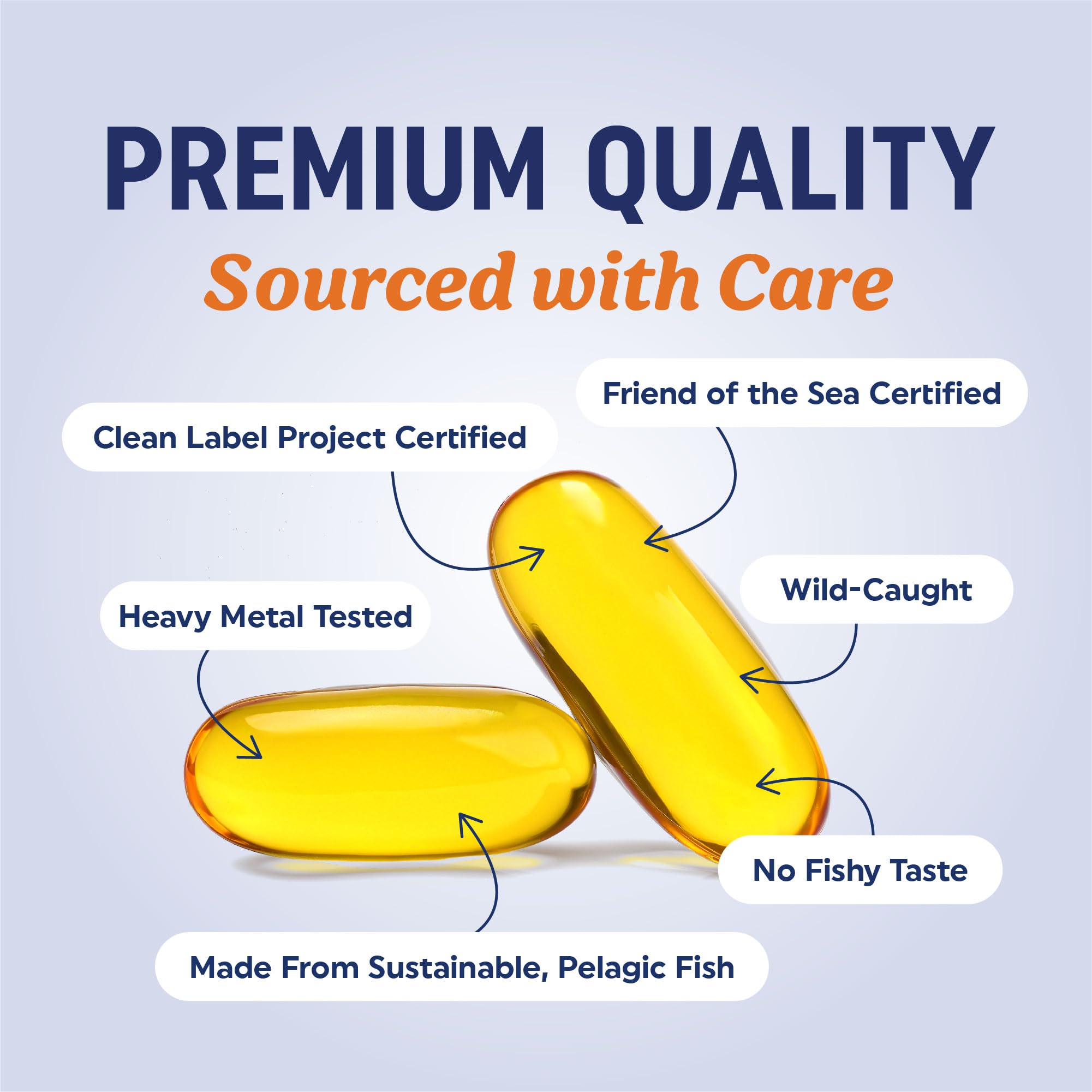 Triple Strength DHA Omega-3 Fish Oil 3600 mg | Over 2100mg Omega-3 Fatty Acids with 860 mg of DHA | 1300mg EPA | Best Essential Fatty Acids | Premium Wild Caught & Burpless Fish Oil | 120 Softgels