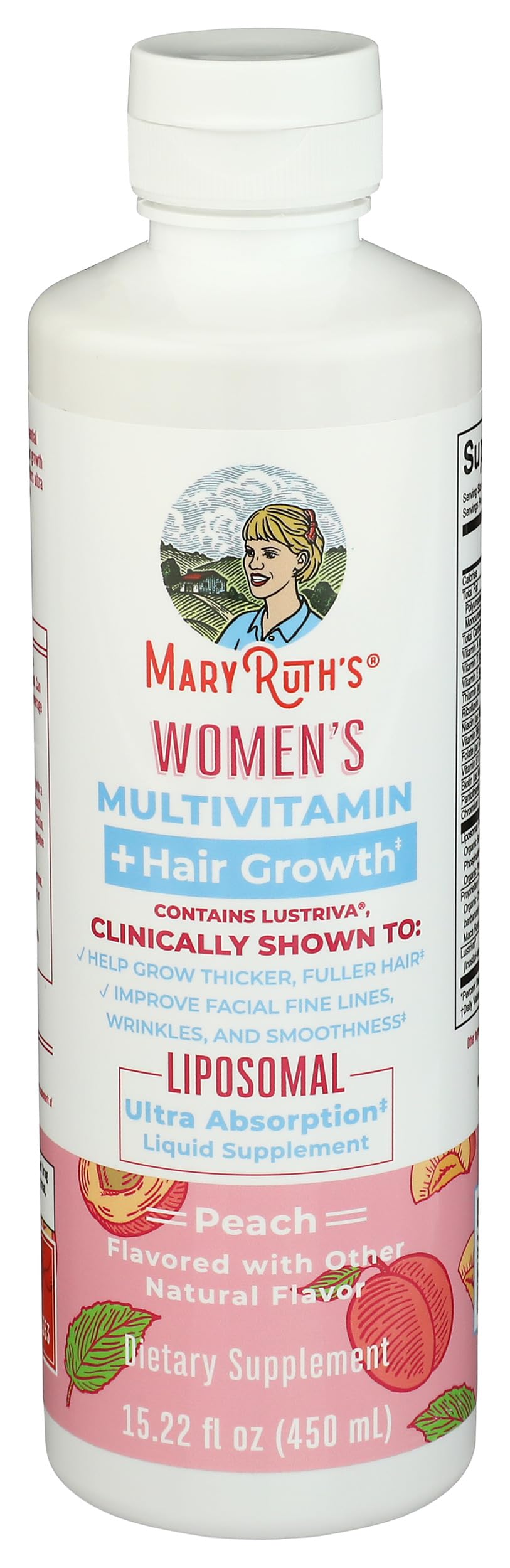 MARYRUTH'S Women's Multivitamin + Hair Growth Liquid Liposomal, 15.22 Fl Oz
