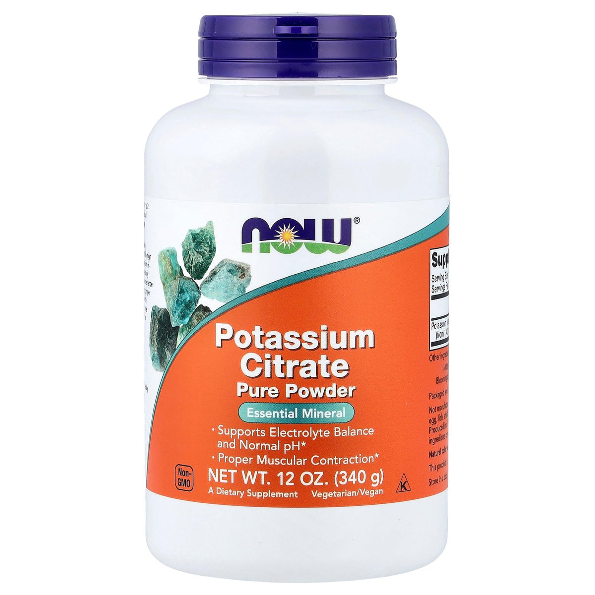 Potassium Citrate Pure Powder Now Foods 12 oz Powder