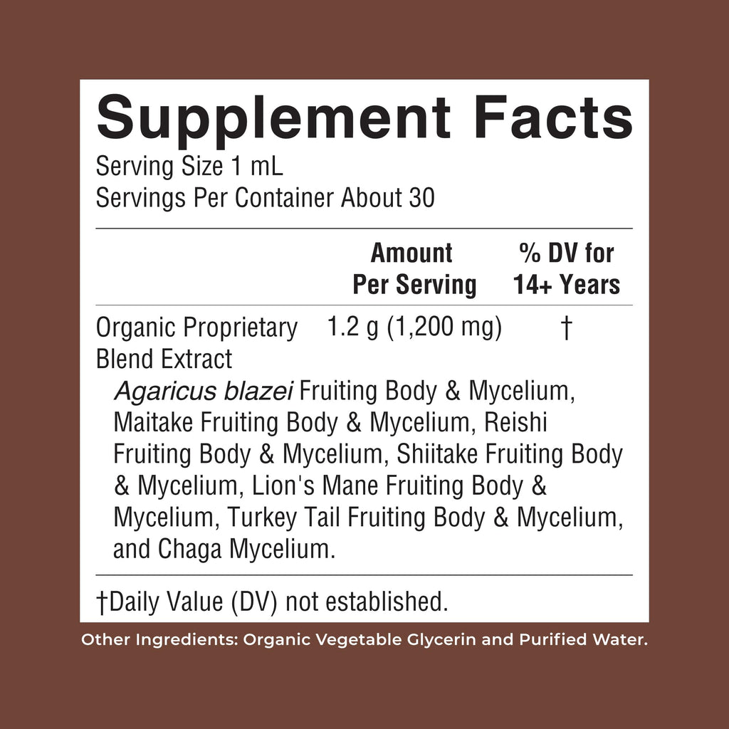 MARYRUTH'S Organic Mushroom Complex, Lion's Mane, Turkey Tail, 30 Servings