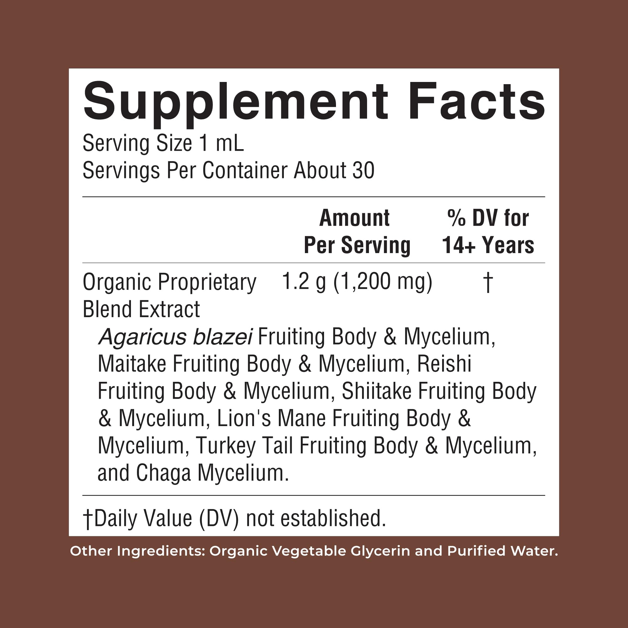 MARYRUTH'S Organic Mushroom Complex, Lion's Mane, Turkey Tail, 30 Servings