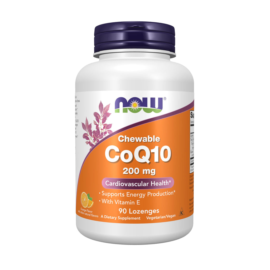 NOW Supplements, CoQ10 200 mg, Pharmaceutical Grade, 90 Lozenges