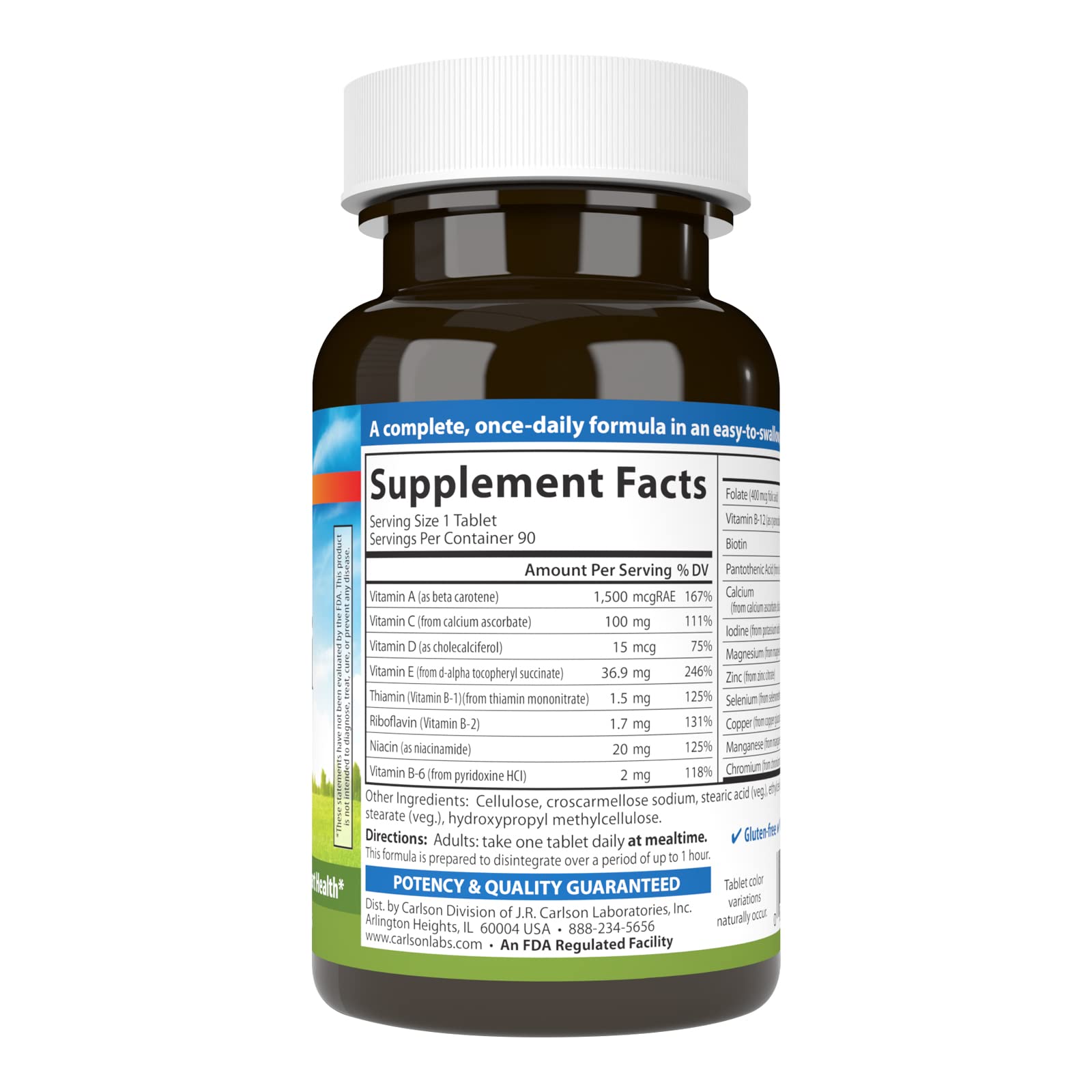 Carlson Mini-Multi, Small Multivitamin Tablets, 90 Mini Tablets
