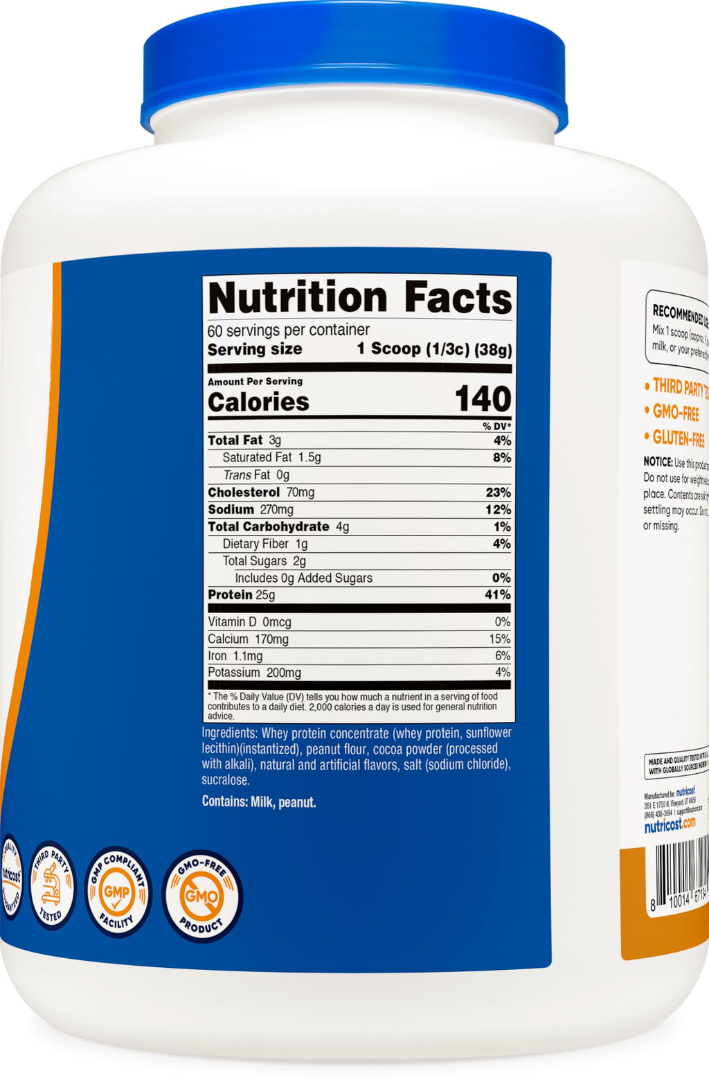 Nutricost Whey Protein Concentrate (Chocolate Peanut Butter) 2LBS - Gluten Free & Non-GMO