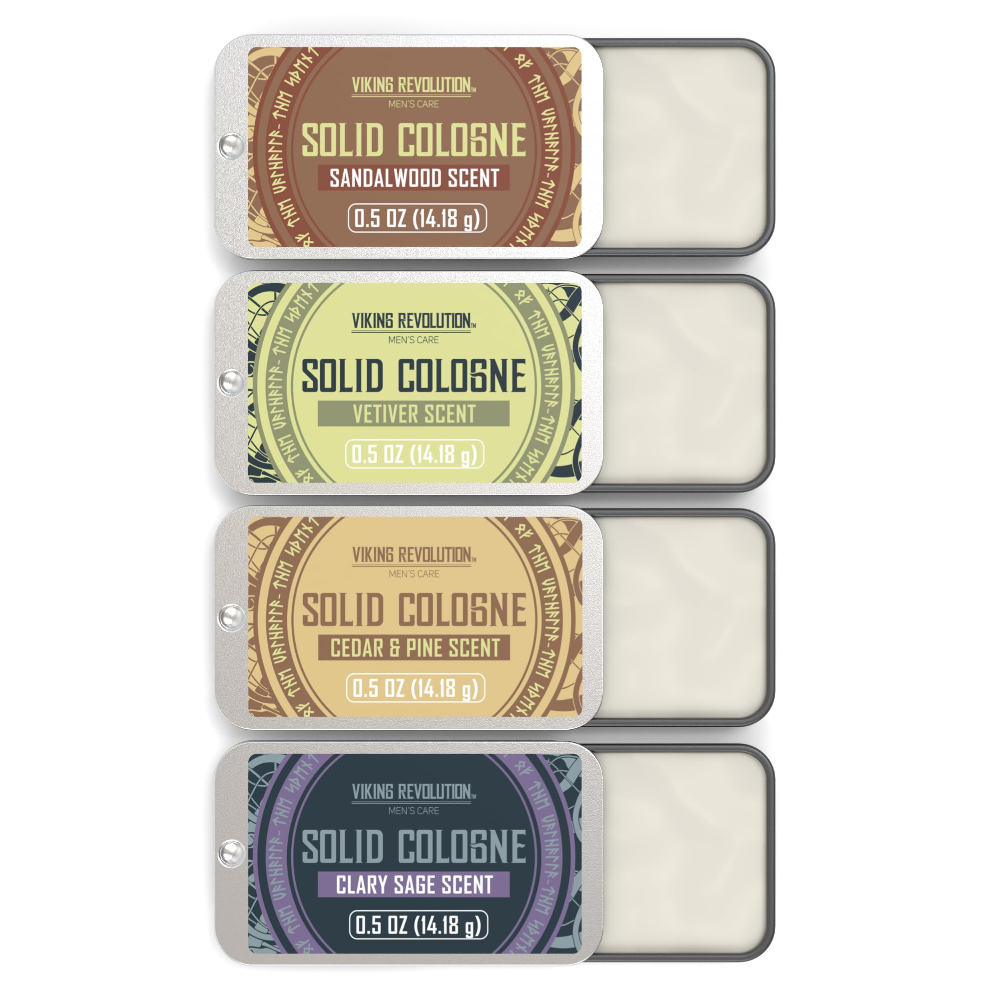 Viking Revolution Solid Cologne Set - Variety 1-0.5 oz (4 Pack)