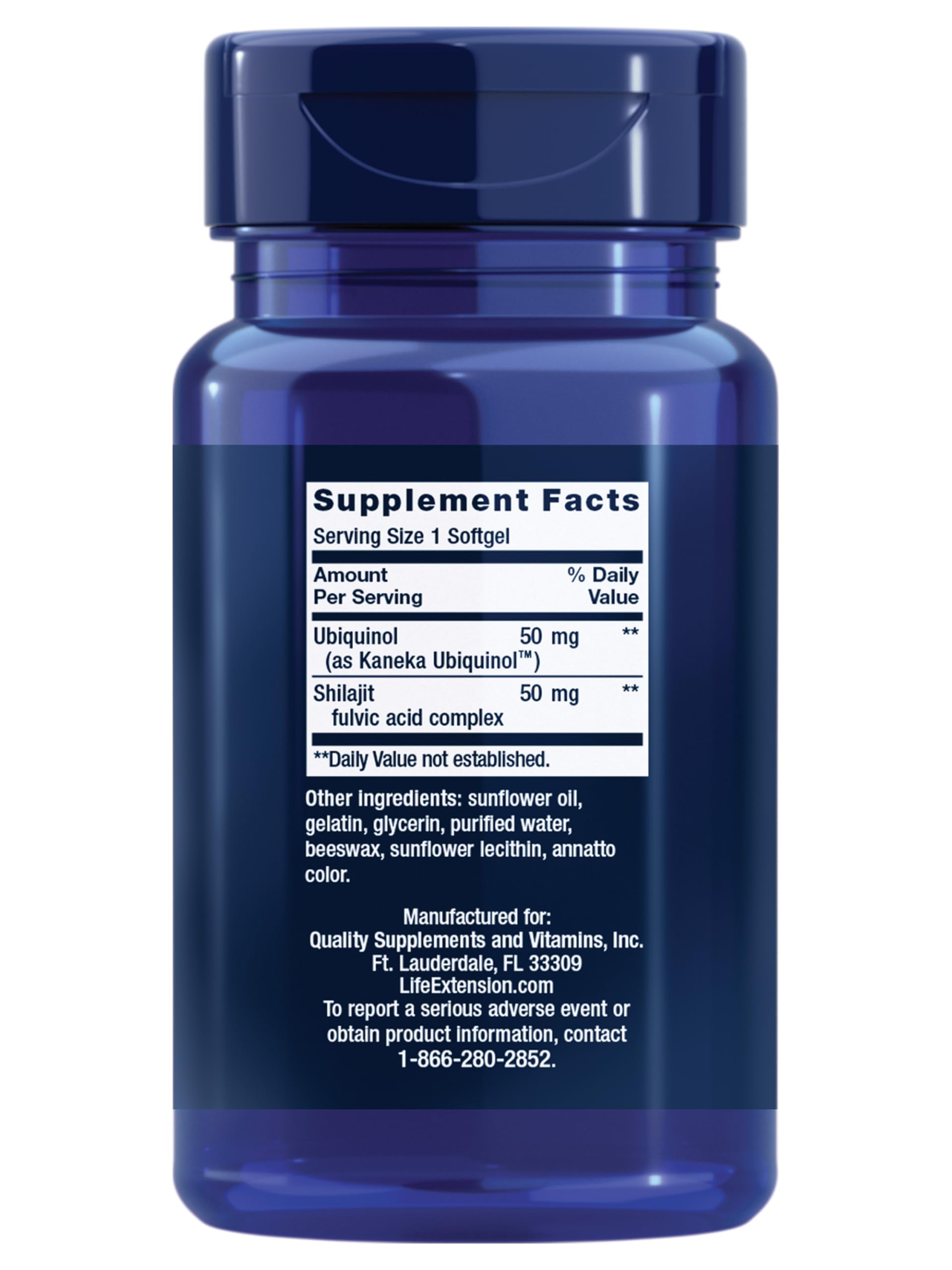 Life Extension Super Ubiquinol CoQ10 with Enhanced Mitochondrial Support, Heart Health Supplement, Maximum Absorption, 50 mg, Non-GMO, Gluten-Free, 30 softgels