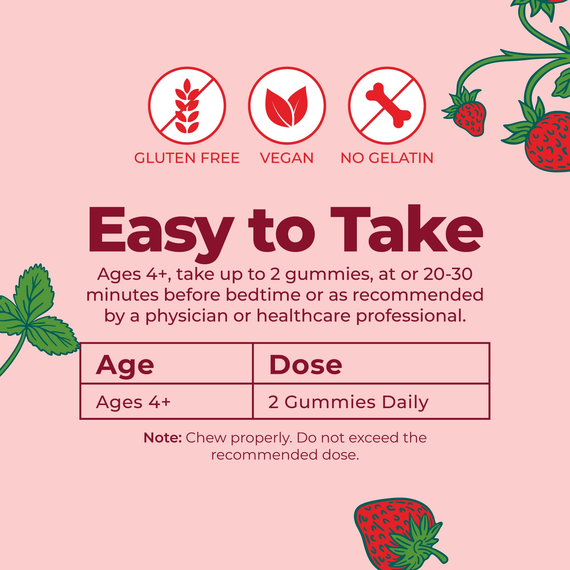 MARYRUTH'S Kids Nighttime Gummies for Ages 4+, No Melatonin, Sugar Free