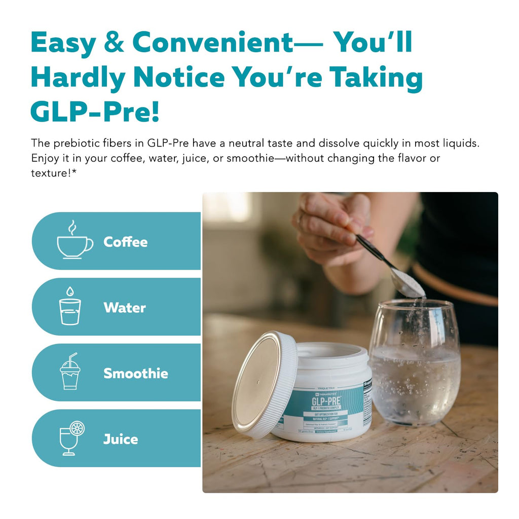 GLP-Pre™ – Optimized Prebiotic Fiber Complex - Gut-Microbiome Optimization for Natural GLP-1 Pathway Support & Metabolic Wellness - Includes Clinically Studied Non-Digestible Fibers - 30 Servings