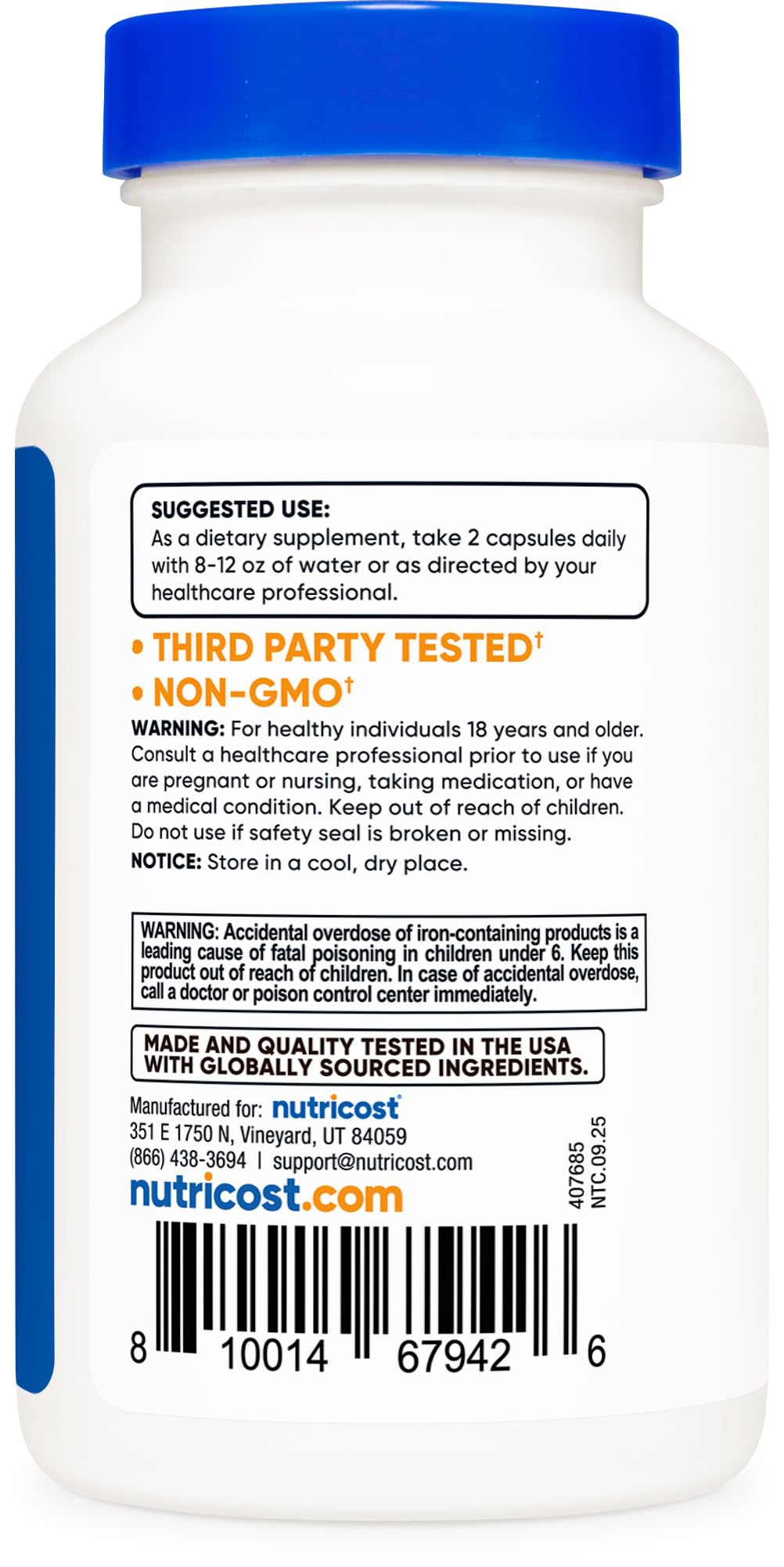 Nutricost Multivitamin with Probiotics 120 Vegetarian Capsules (2 Bottles) - Packed with Vitamins & Minerals