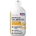 Salmon Oil for Dogs - Premium Fish Oil for Skin and Coat Health - Omega 3 Supplement - Supports Itchy Skin - 8 oz Liquid - Norwegian Dog Salmon Oil - Essential Dog Supplement
