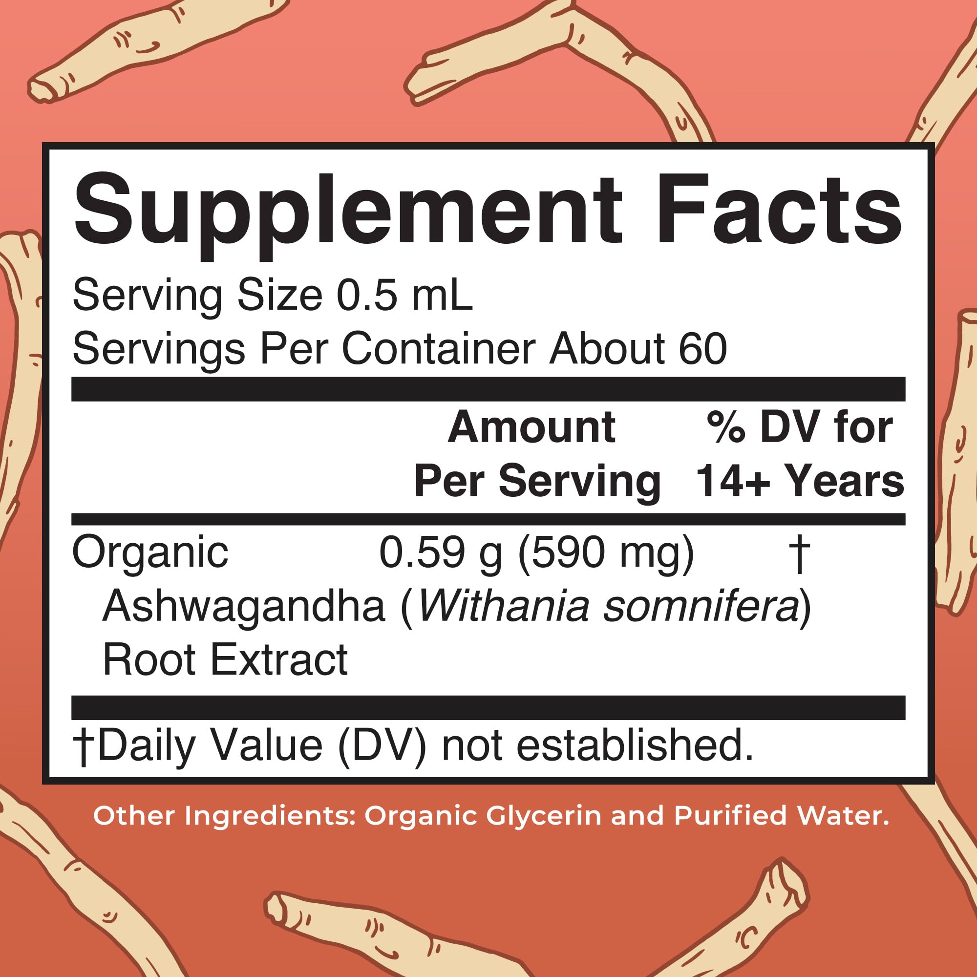 MARYRUTH'S Ashwagandha Root Liquid Drops, Mood & Stress Support Supplement