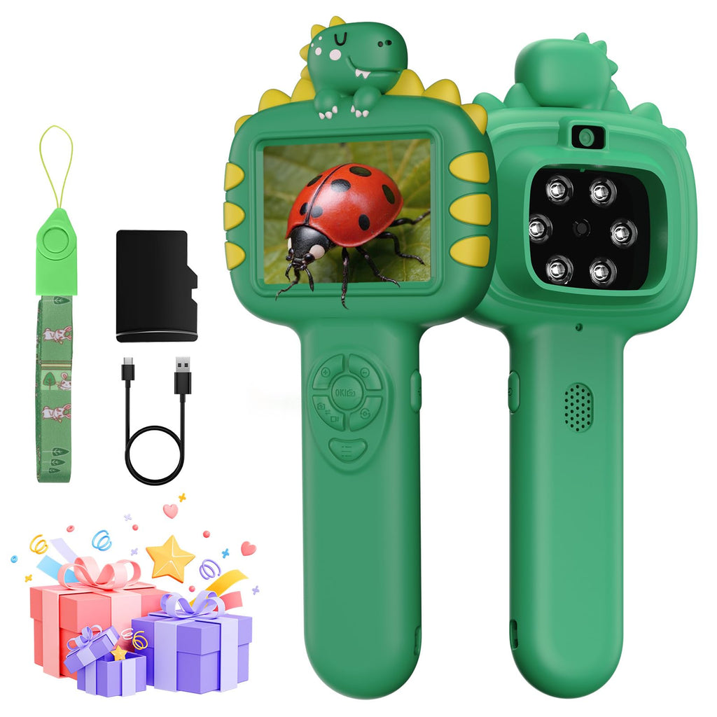 Trigowalt Outdoor Portable Kids Microscope: Handheld Microscope Auto Focus