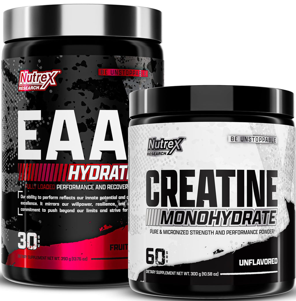 Nutrex Research EAA Hydration Fruit Punch & Creatine Monohydrate Powder