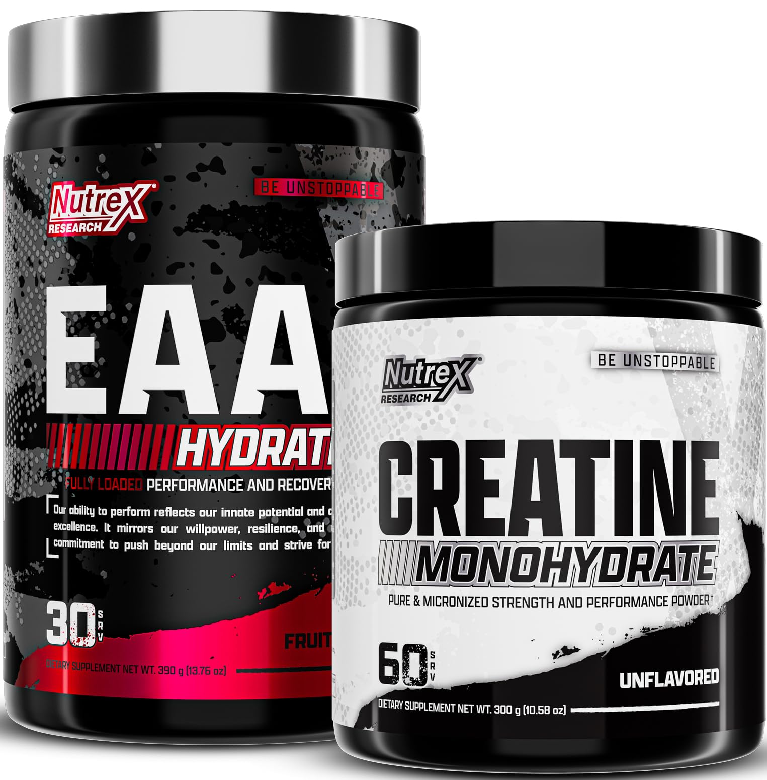 Nutrex Research EAA Hydration Fruit Punch & Creatine Monohydrate Powder