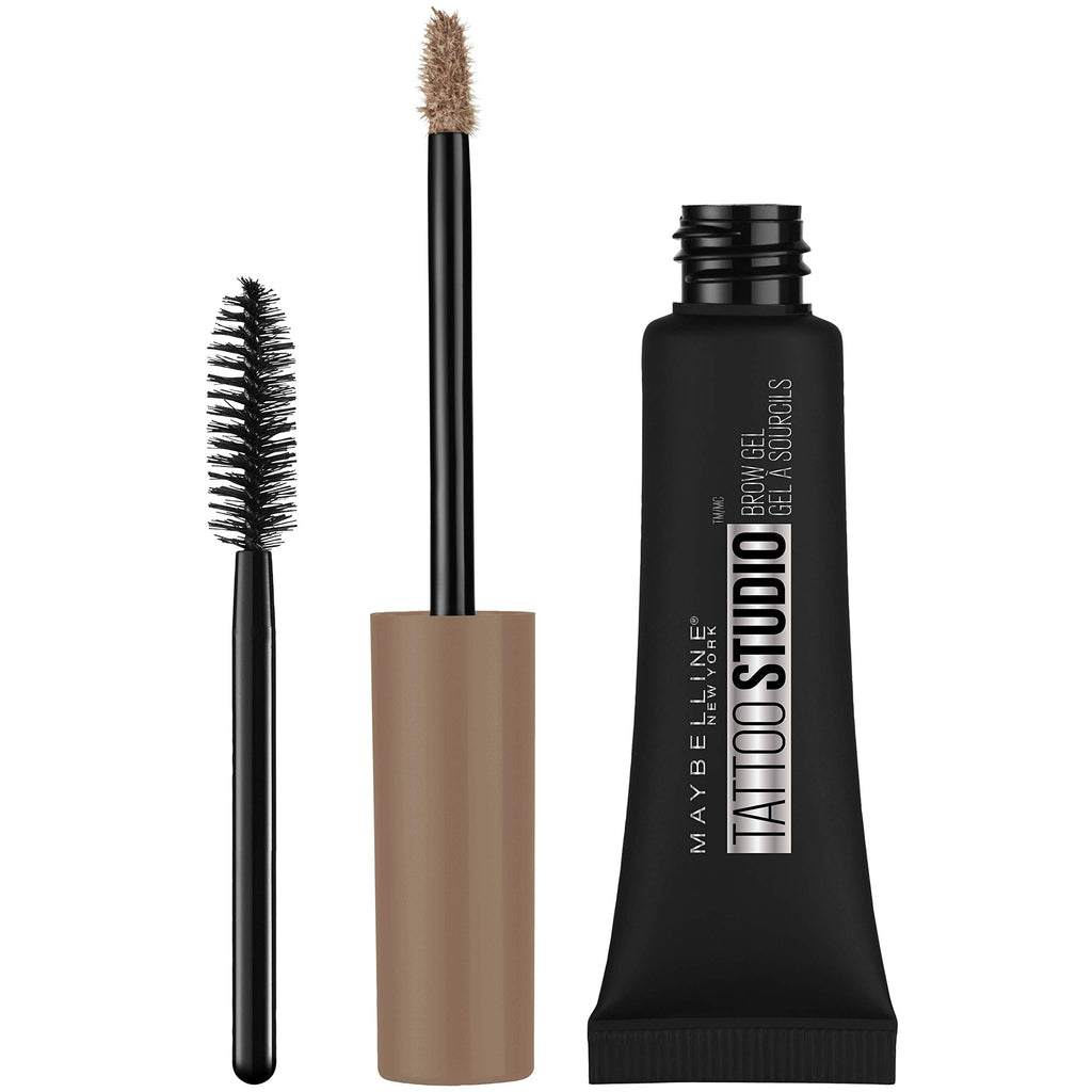 Maybelline TattooStudio Waterproof Eyebrow Gel Makeup, Soft Brown, 1 Count