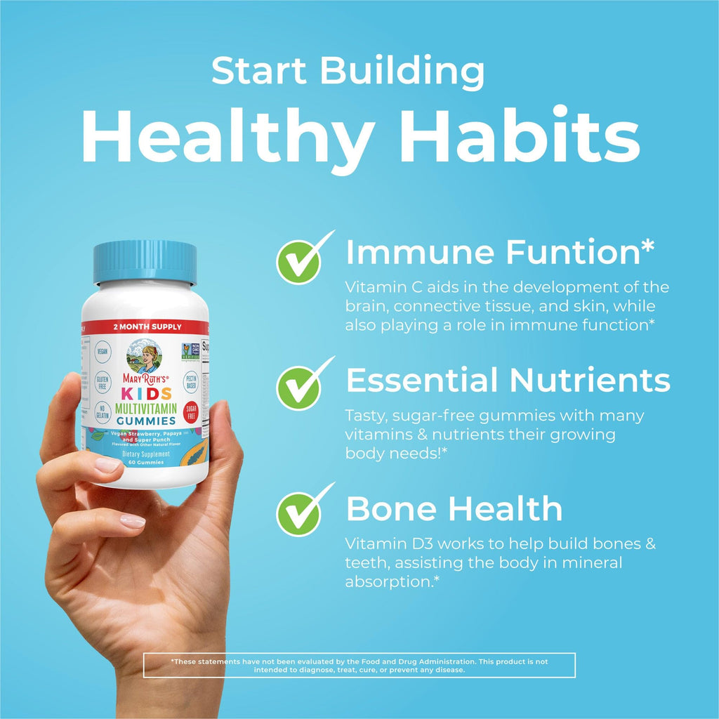 MARYRUTH'S Organics Multivitamin and Probiotic Gummies (Strawberry) for Kids | Clean Label Project Verified® | Vitamins for Gut Health, Immunity, & Overall Wellness | Vegan, Non-GMO, Gluten Free