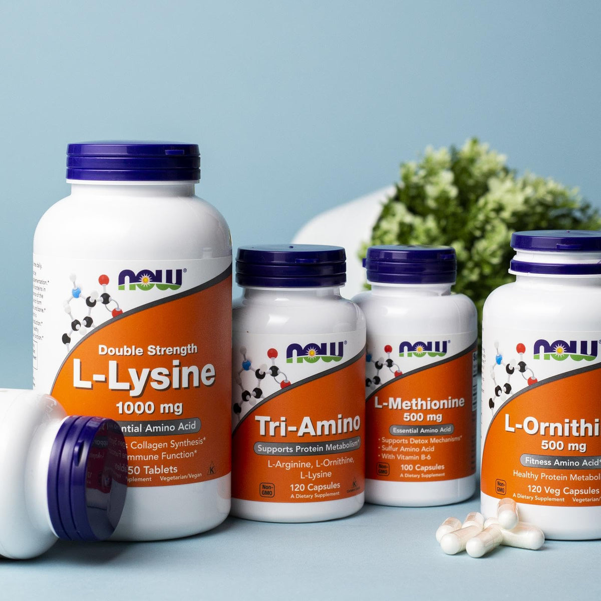 NOW Supplements, Tri-Amino with L-Arginine, L-Ornithine, L-Lysine, 120 Caps