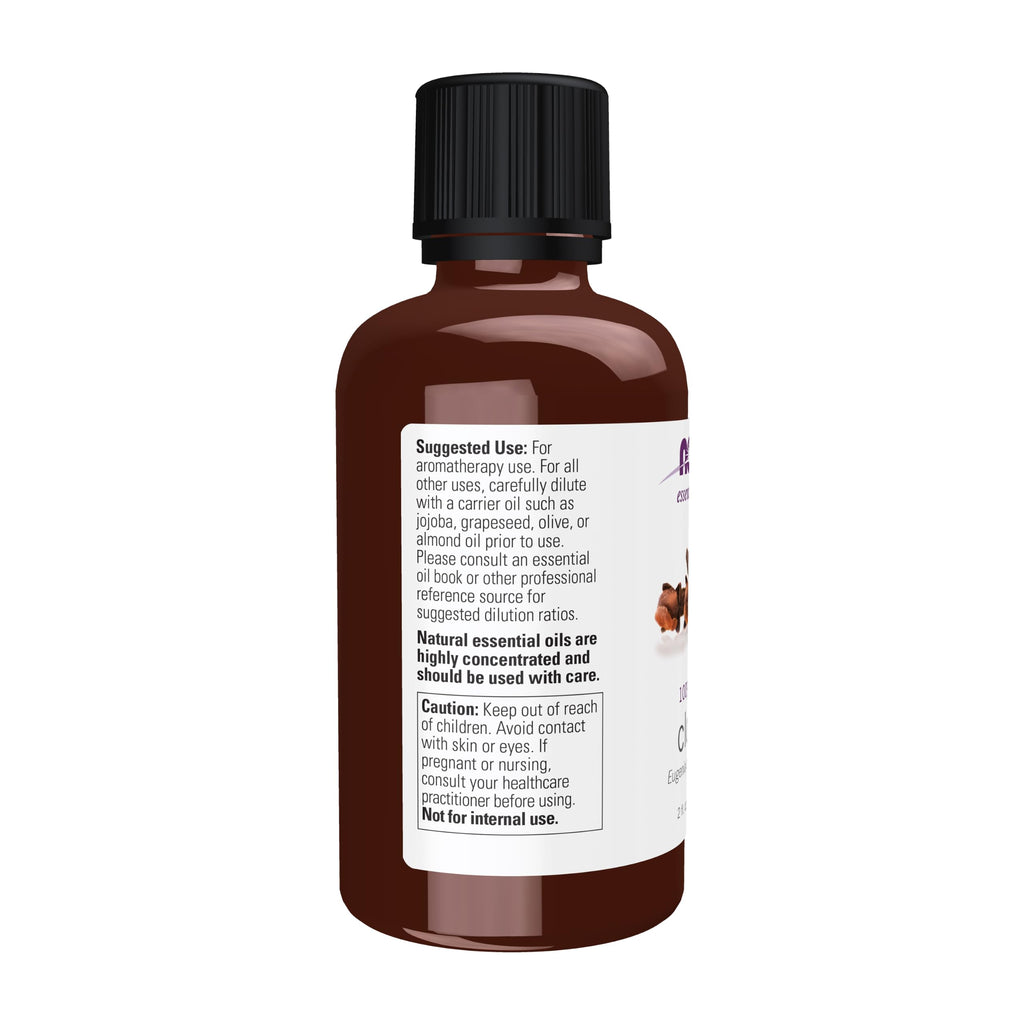 NOW Essential Oils, Clove Oil, Balancing Aromatherapy Scent, Steam Distilled, 100% Pure, Vegan, Child Resistant Cap, 2-Ounce