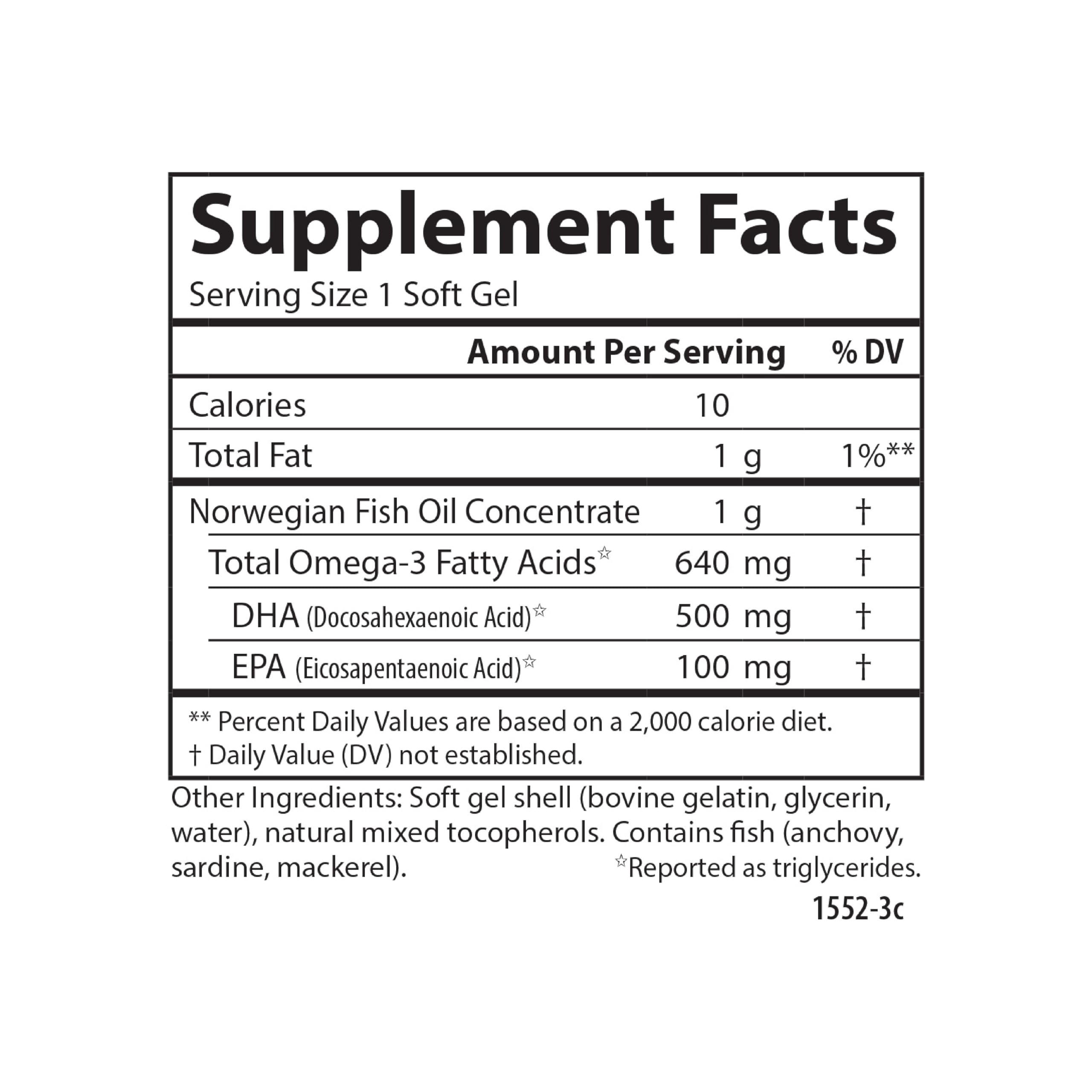 Carlson Labs - Super DHA 500 mg. - 180 Softgels
