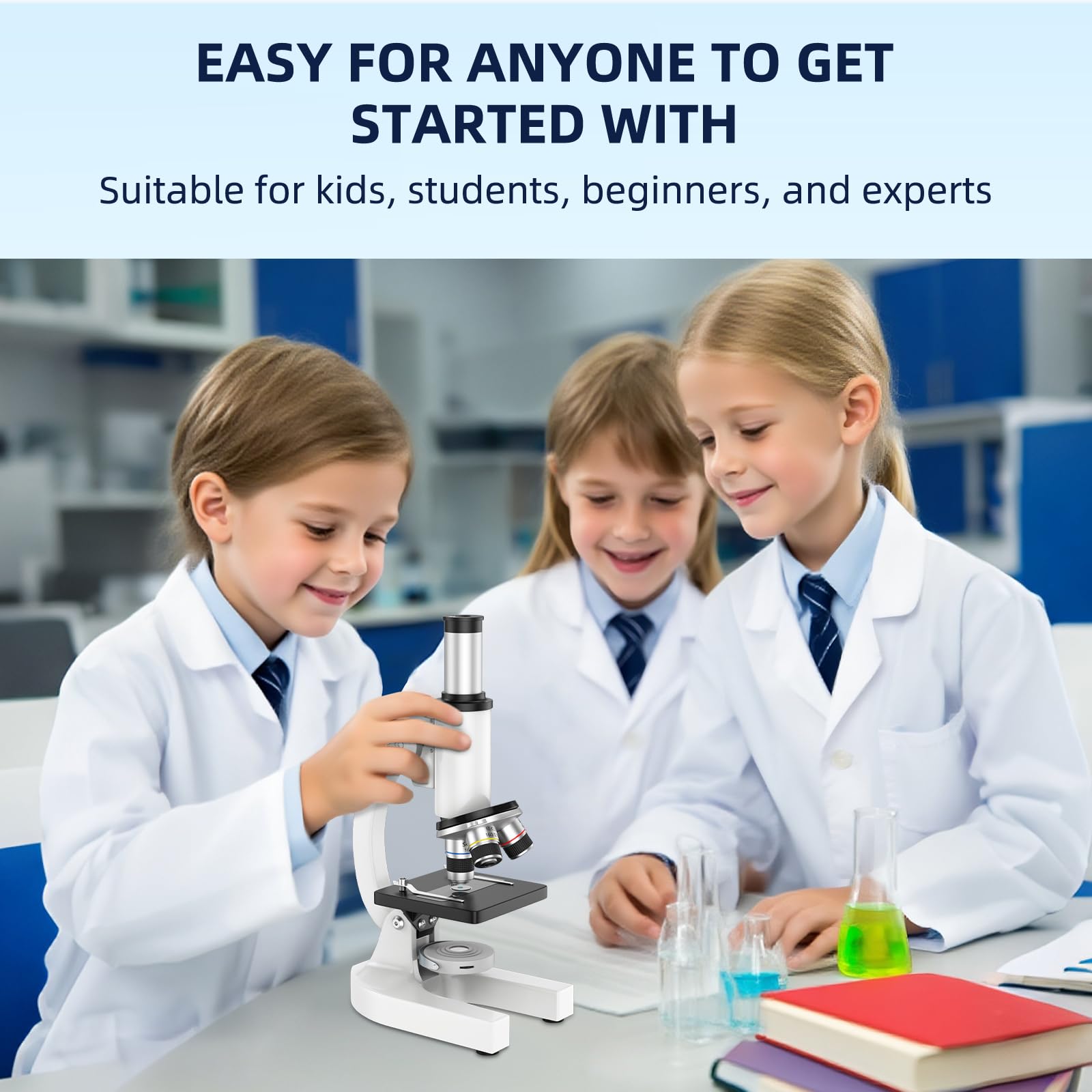 HUTACT 40-2000X Compound Microscope for Kids Adults Beginners