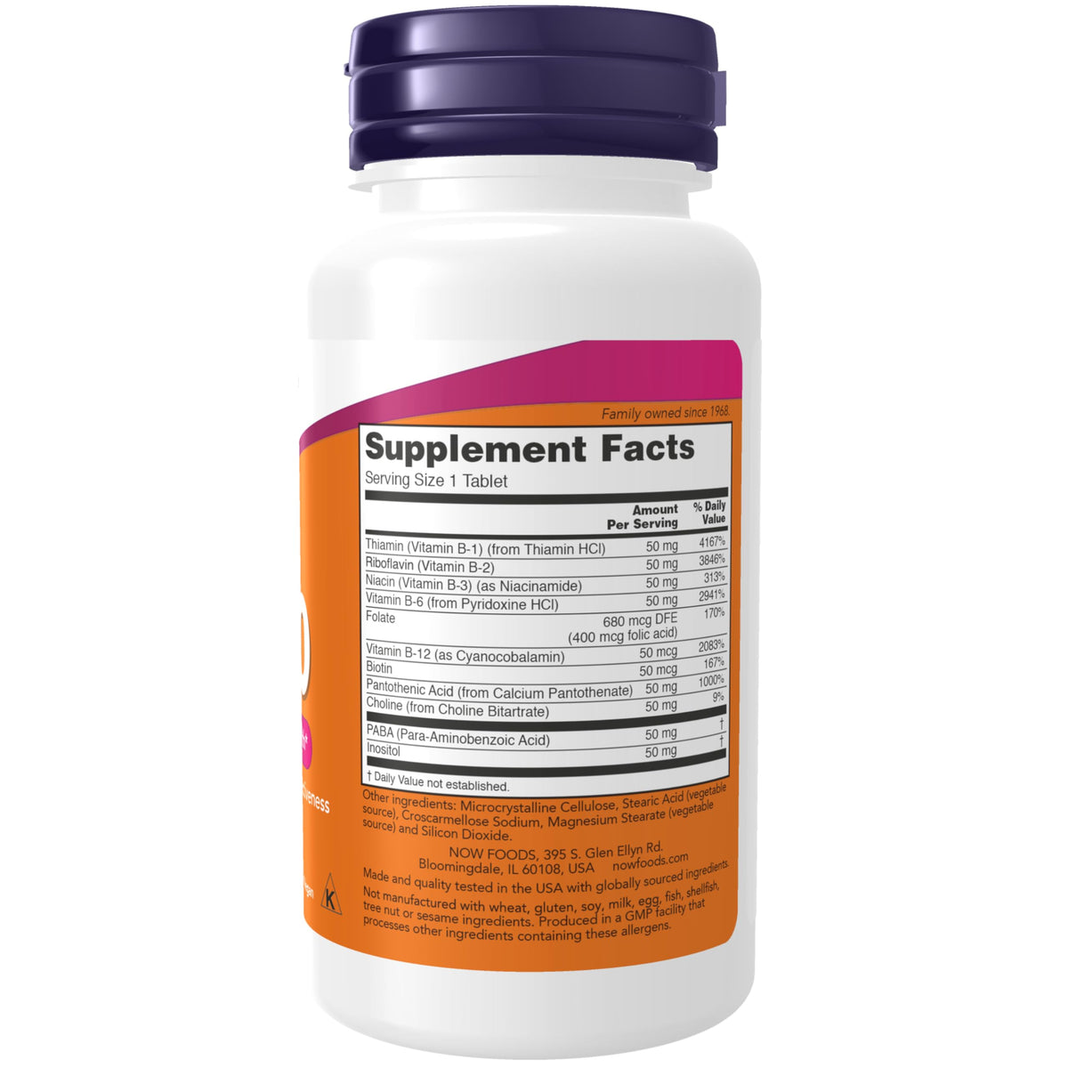 NOW Supplements, Vitamin B-50 mg, 100 Tabs