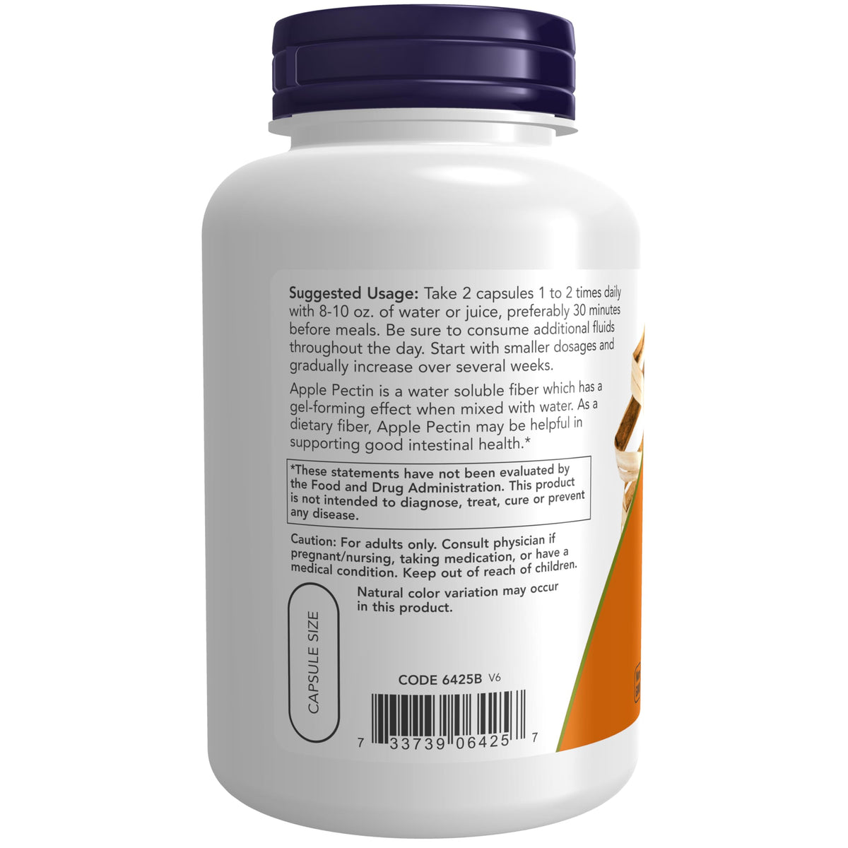 NOW Foods Supplements, Apple Pectin 700 mg, Dietary Fiber, 120 Veg Capsules