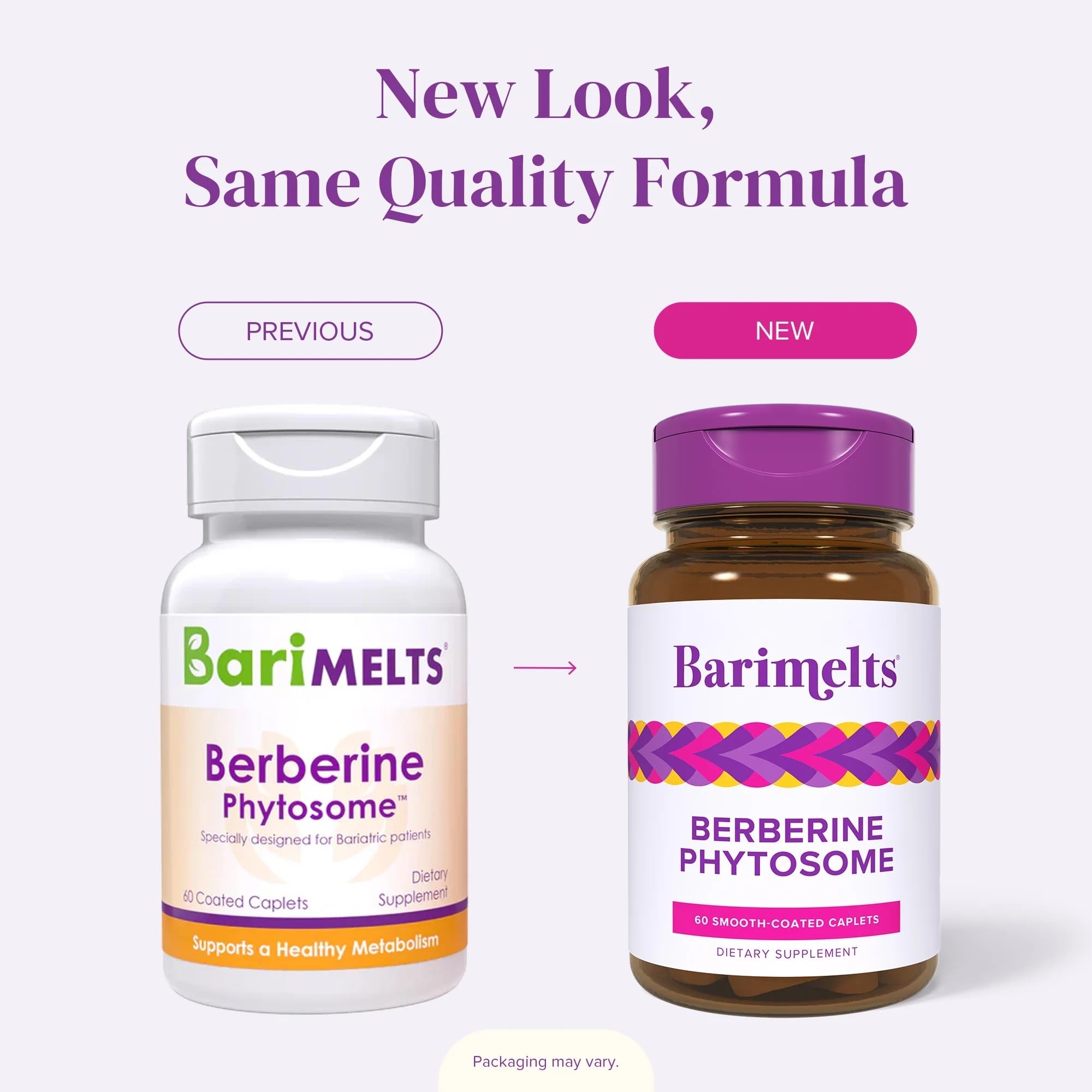 BariMelts Berberine Phytosome 550mg – Clinically Studied Berbevis for 4X Better Absorption vs Regular Berberine – Supports Metabolism & Blood Sugar – 60 Smooth-Coated Caplets