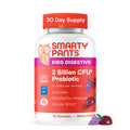 SmartyPants Kids Probiotic Gummies for Digestive Health: 2 Billion CFU Gut Health and Immune Support Supplement, Clinically Studied Probiotic, Gluten Free, Grape, 30 Count (30 Day Supply)