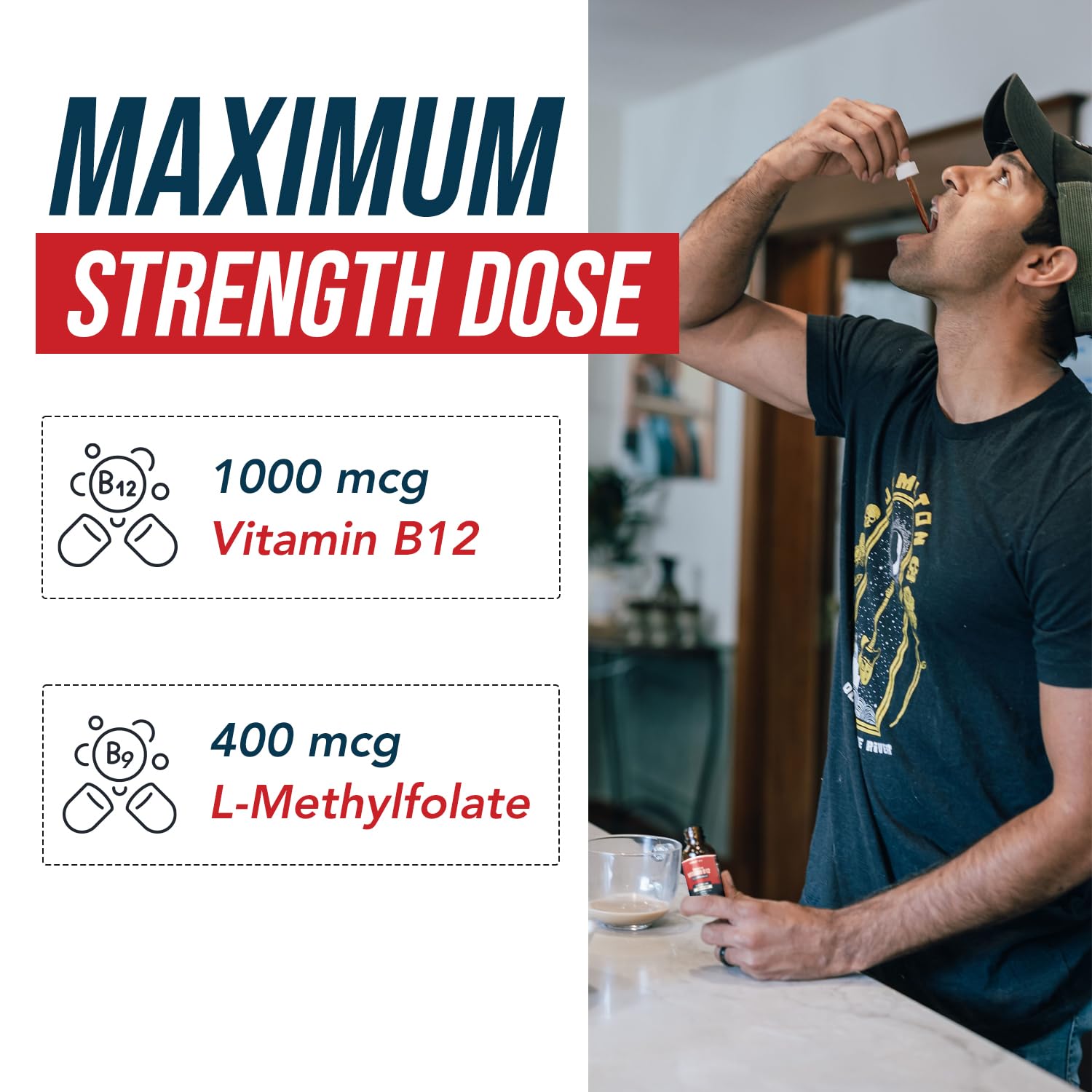 BioActive Vitamin B12 1000 mcg | Contains 3 BioActive Forms B12 Plus Methylfolate Cofactor - Methyl B12, Adenosyl B12 & Hydroxy B12 | Sublingual Form, Cherry Flavor, Organic, Vegan (180 Servings)