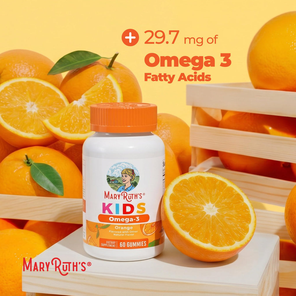 MARYRUTH'S Vegan Omega 3 Gummies for Kids, No Fish Taste, 2 Month Supply