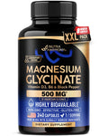 Magnesium Glycinate 500 mg - Chelated Supplement - High Absorption Form of Magnesium - Support for Sleep, Muscle & Heart Health - for Women & Men - Lab Tested & Non-GMO - 240 Capsules