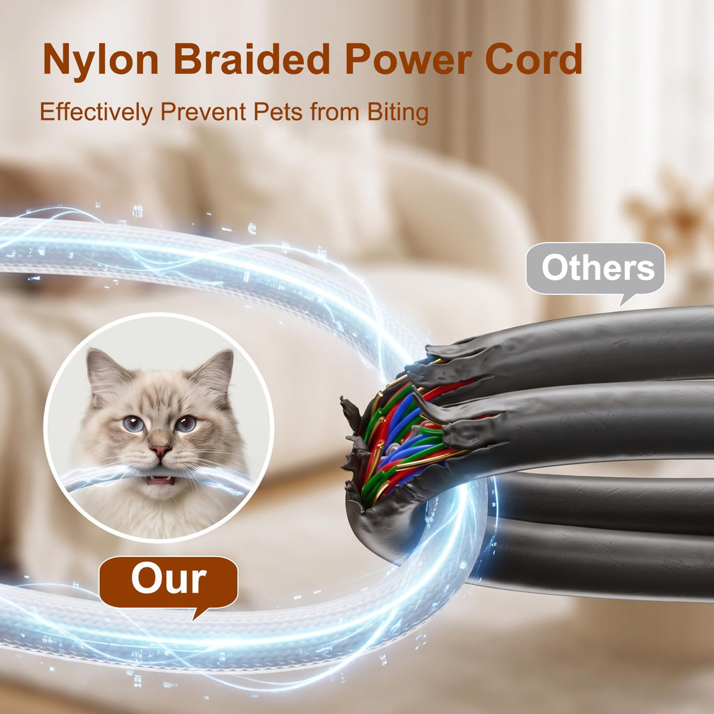 Automatic Cat Feeder for 2 Cats 4L Timed Cat Dry Food Dispenser Double Bowl Auto Pet Feeder and Small Dogs Dual Power Supply 9 Meals Programmable 1-15 Portion Per Day with Stainless Bowl Easy Clean