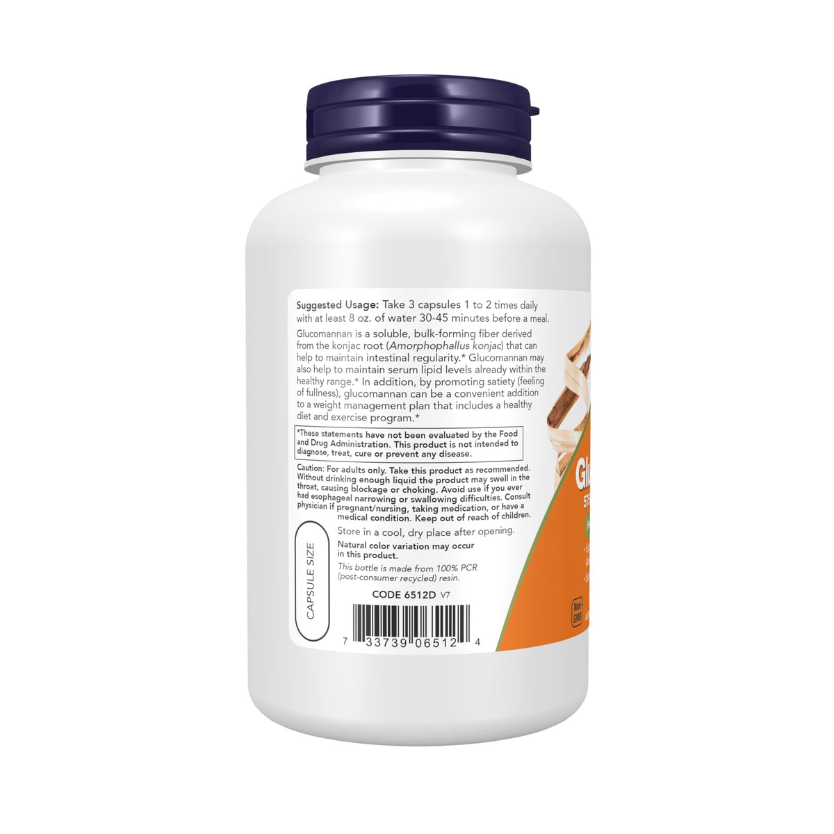 NOW Foods Supplements, Glucomannan (Amorphophallus konjac) 575 mg, Healthy Weight Management, 180 Veg Capsules