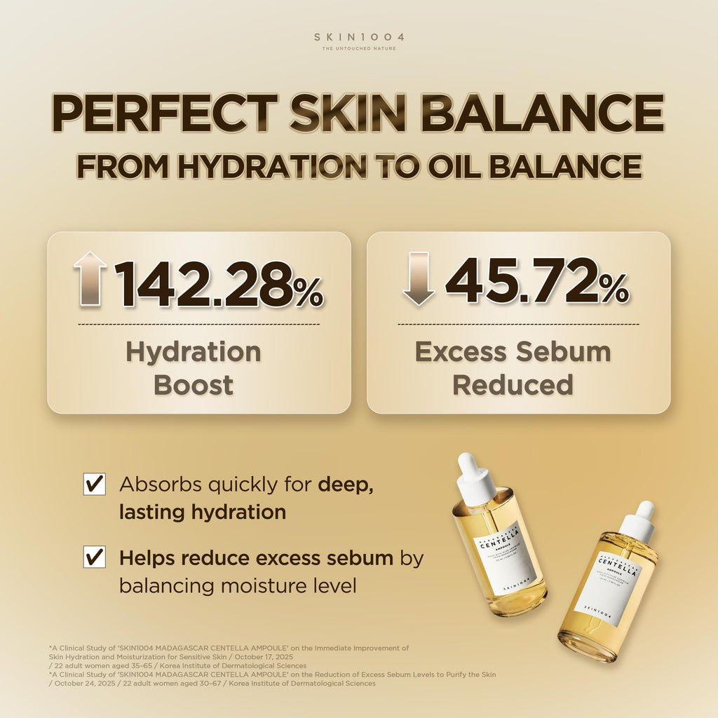 SKIN1004 [Hudson's Pick] Madagascar Centella Ampoule, Korean Face Serum with Centella Asiatica for Hydrating & Moisturizing, Soothing Facial Serum for Skin Balance, Korean Skin Care, 3.38 fl.oz, 100ml