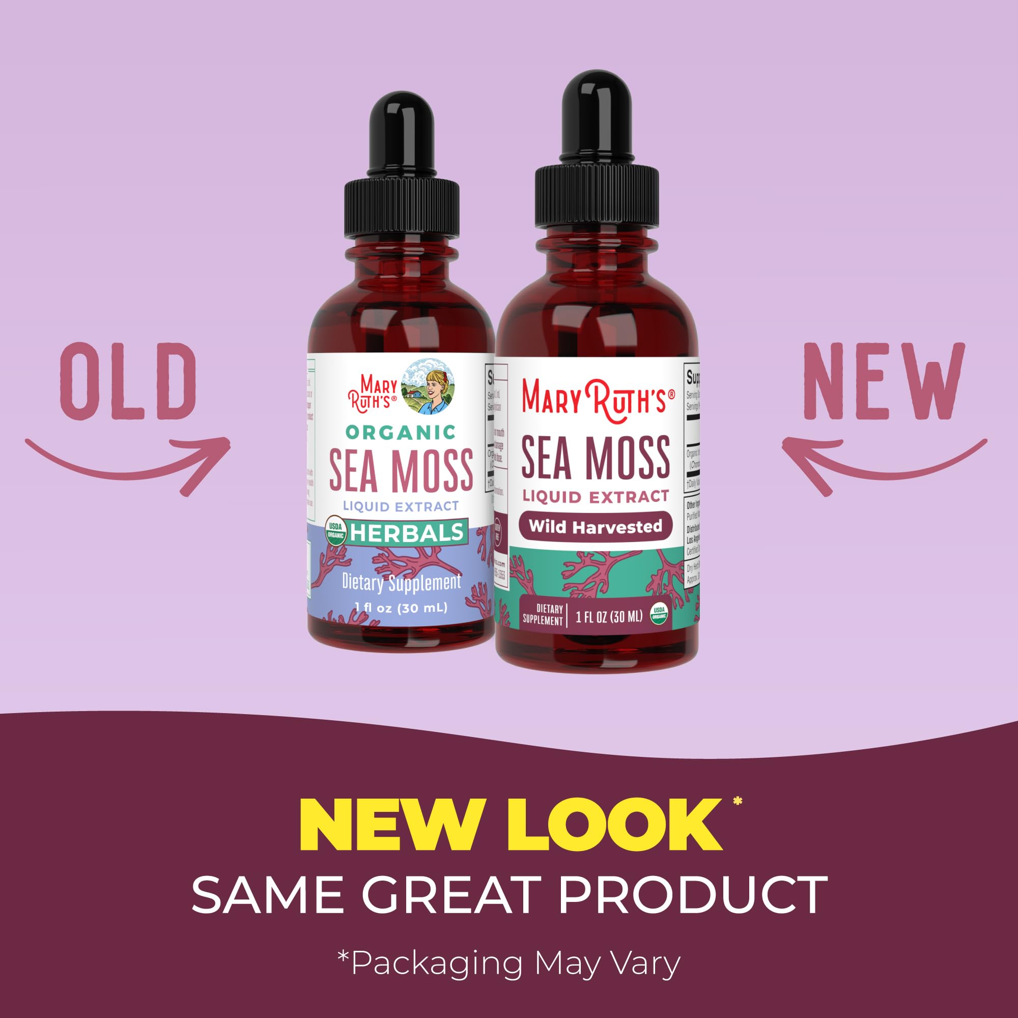 MARYRUTH'S USDA Organic Irish Sea Moss Liquid Drops, Unflavored, 1 oz