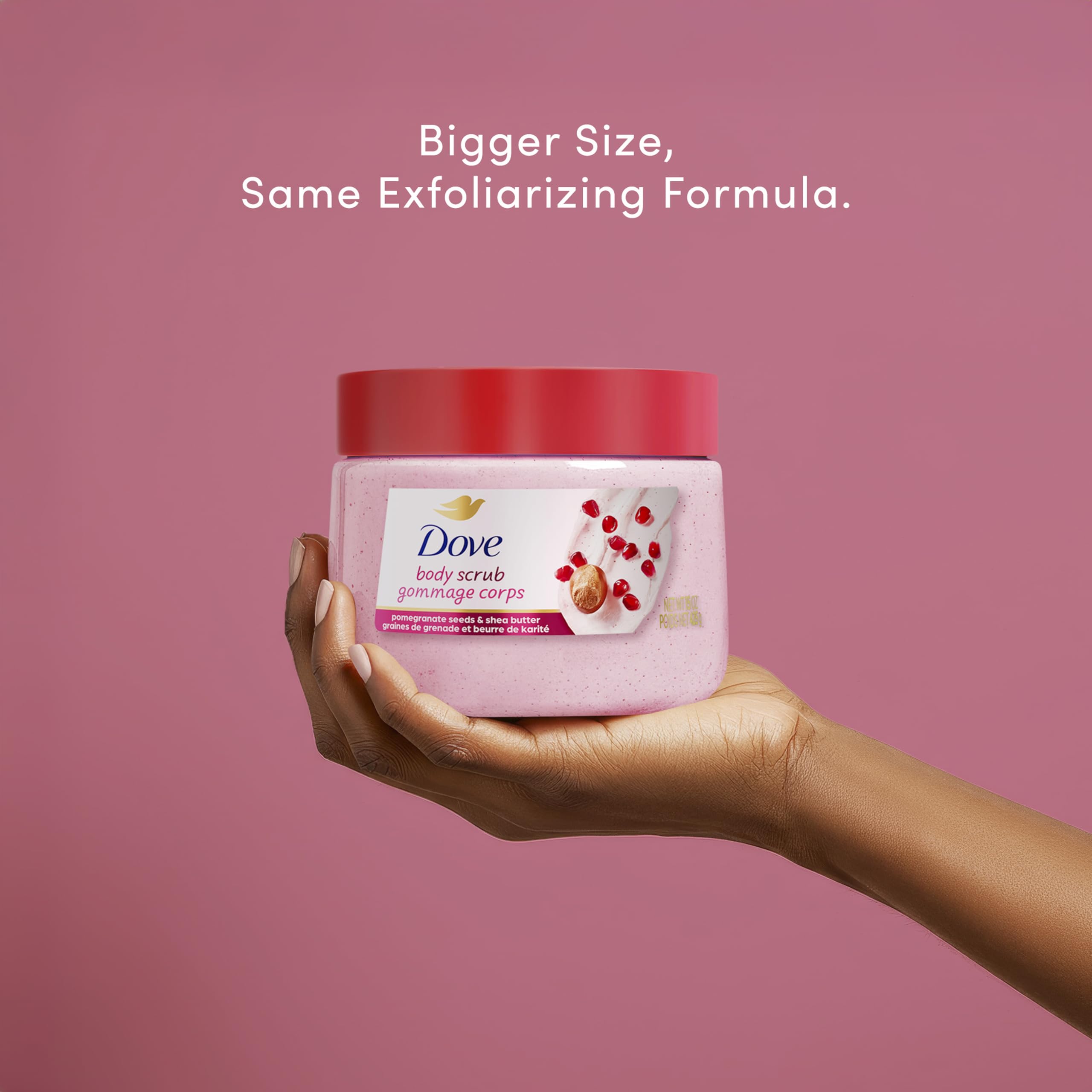 Dove Body Scrub Pomegranate & Shea Butter, 15 oz