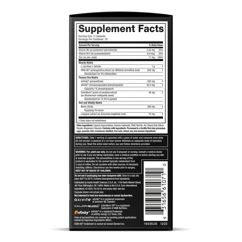 AlphaTest Thermo XTR | MuscleTech | Thermogenic Testosterone Booster| Muscle & Strength Builder for Men | Workout Supplement | 90 Capsules | 30 Servings