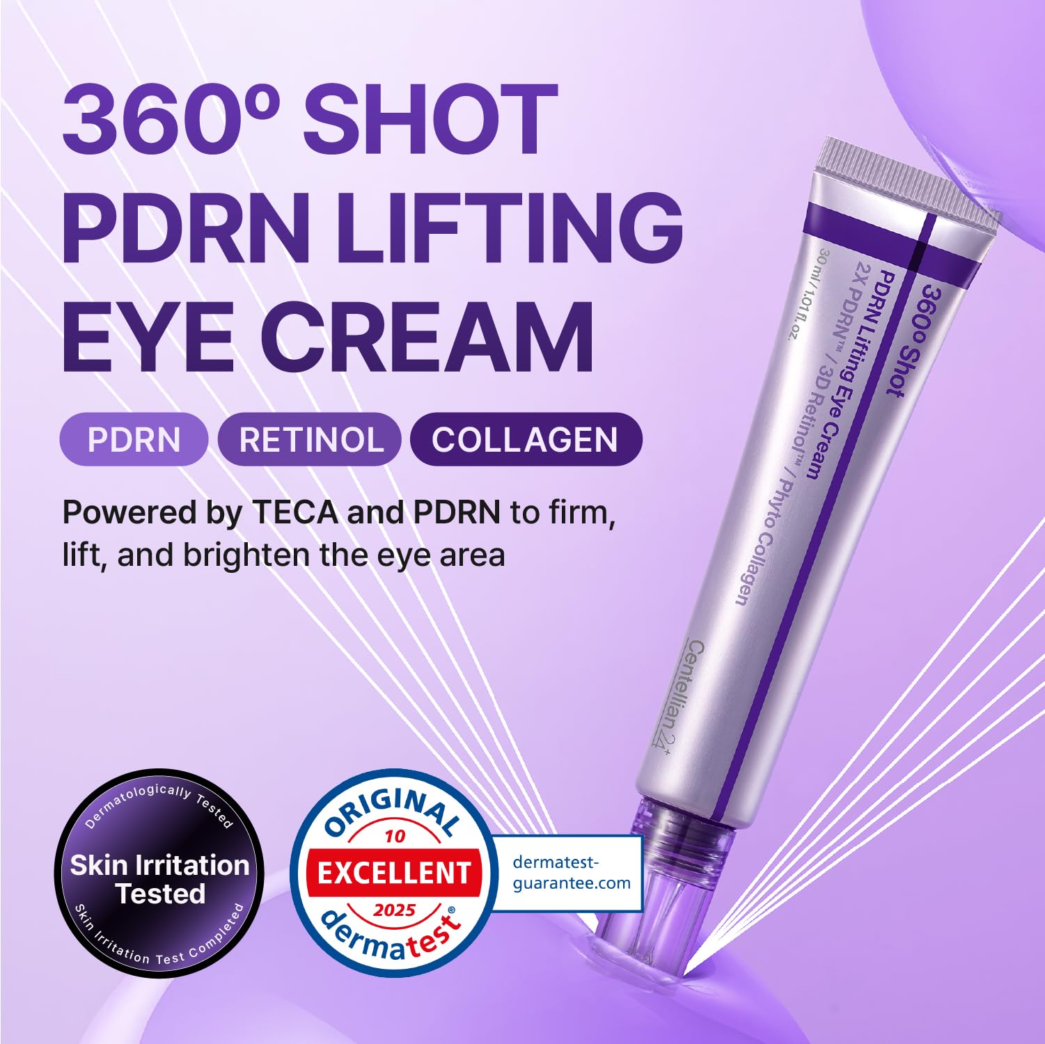 CENTELLIAN 24 360º Shot PDRN Eye Cream - TECA, Retinol and Collagen