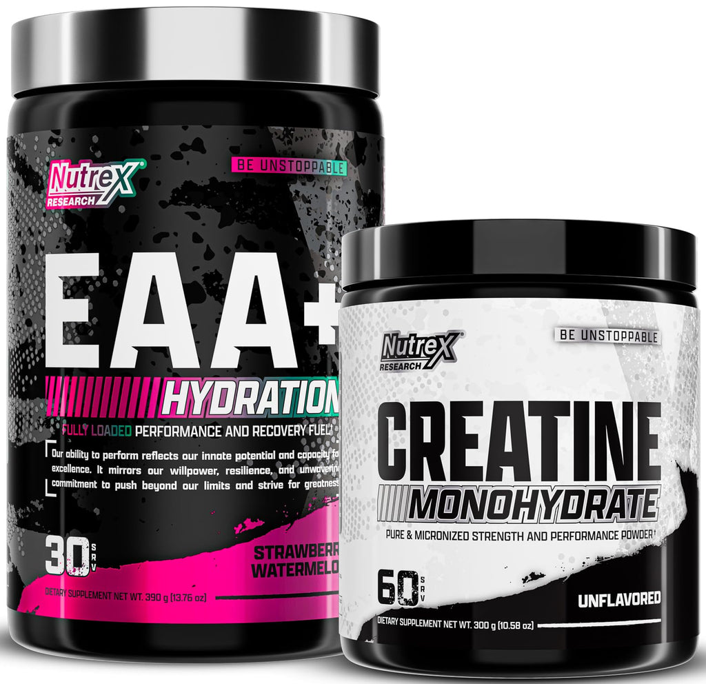 Nutrex Research EAA Hydration Strawberry Watermelon Aminos & Creatine Monohydrate Powder