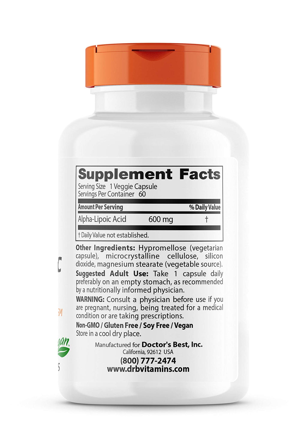 Doctor's BEST Best Alpha Lipoic Acid, 60 CT