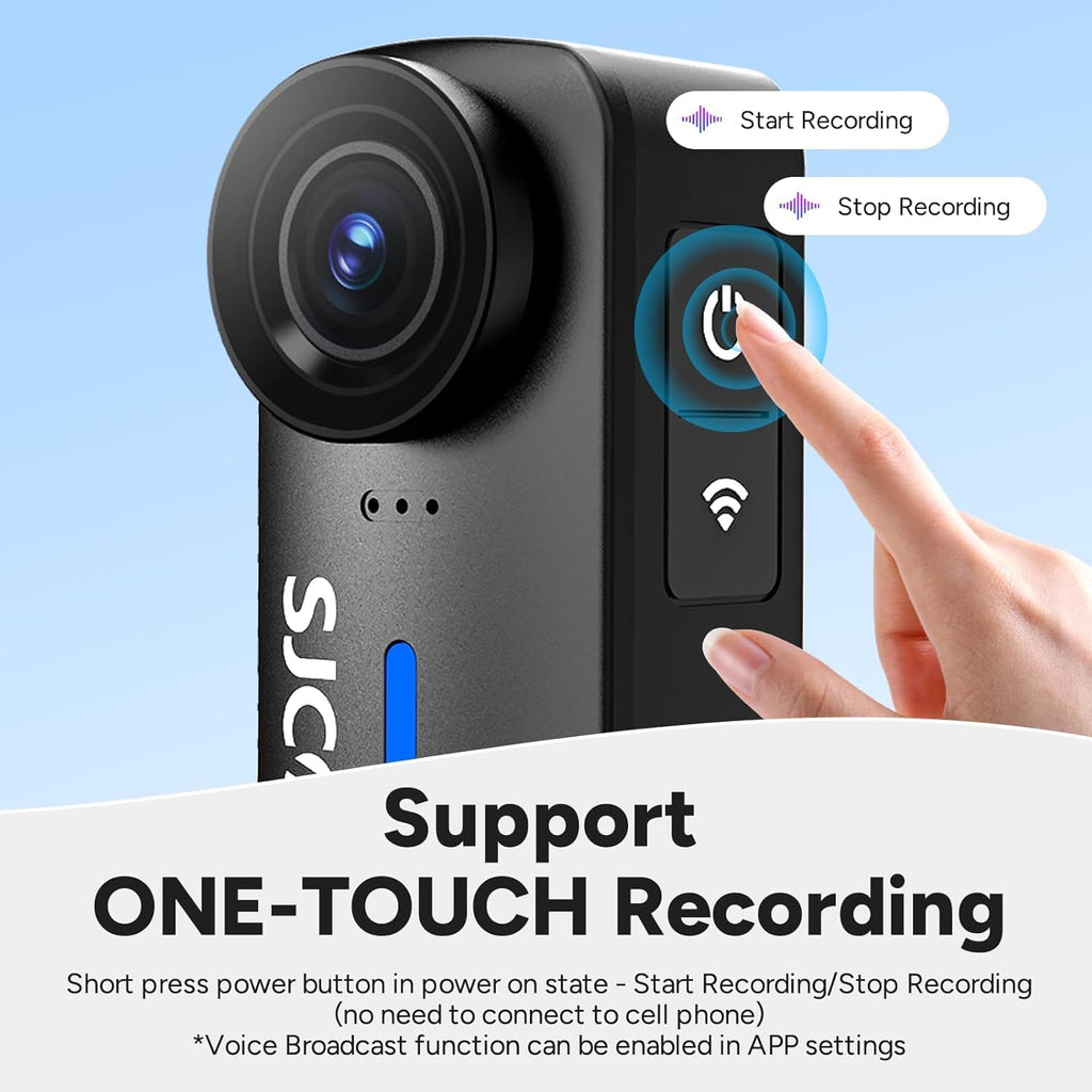 SJCAM C110 Plus 4K Action Camera, Mini Magnetic POV Body Cam
