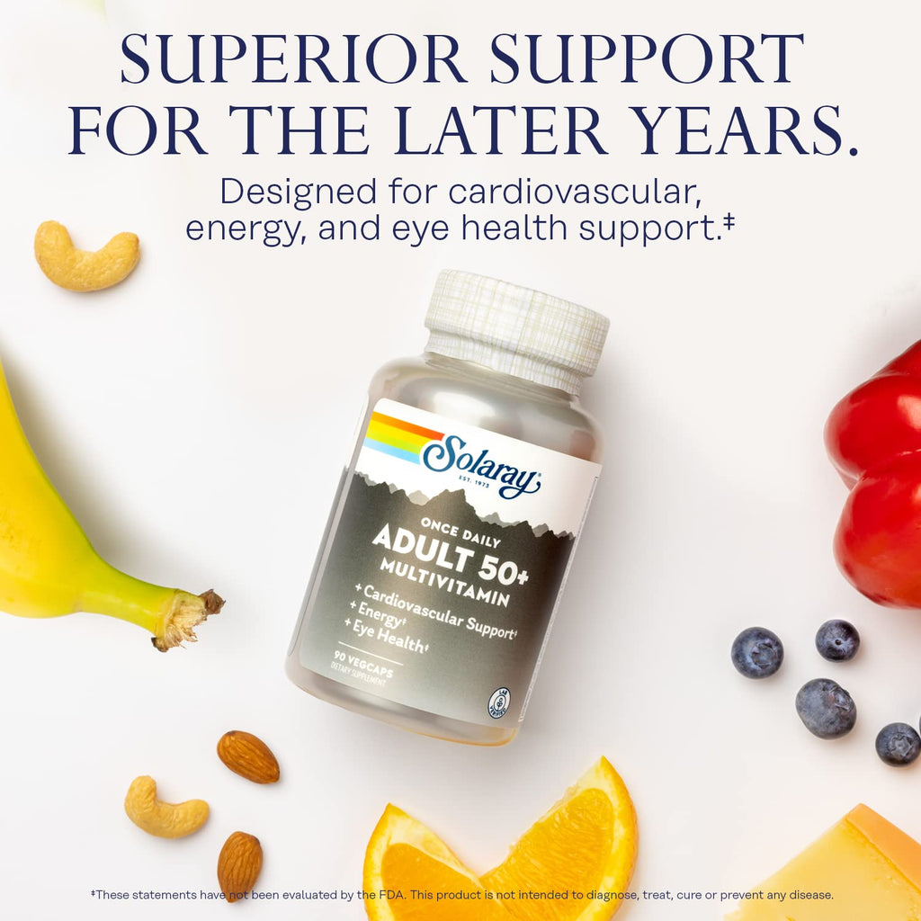 SOLARAY Once Daily Adult 50 Plus Complete Multivitamin, 90 VegCaps