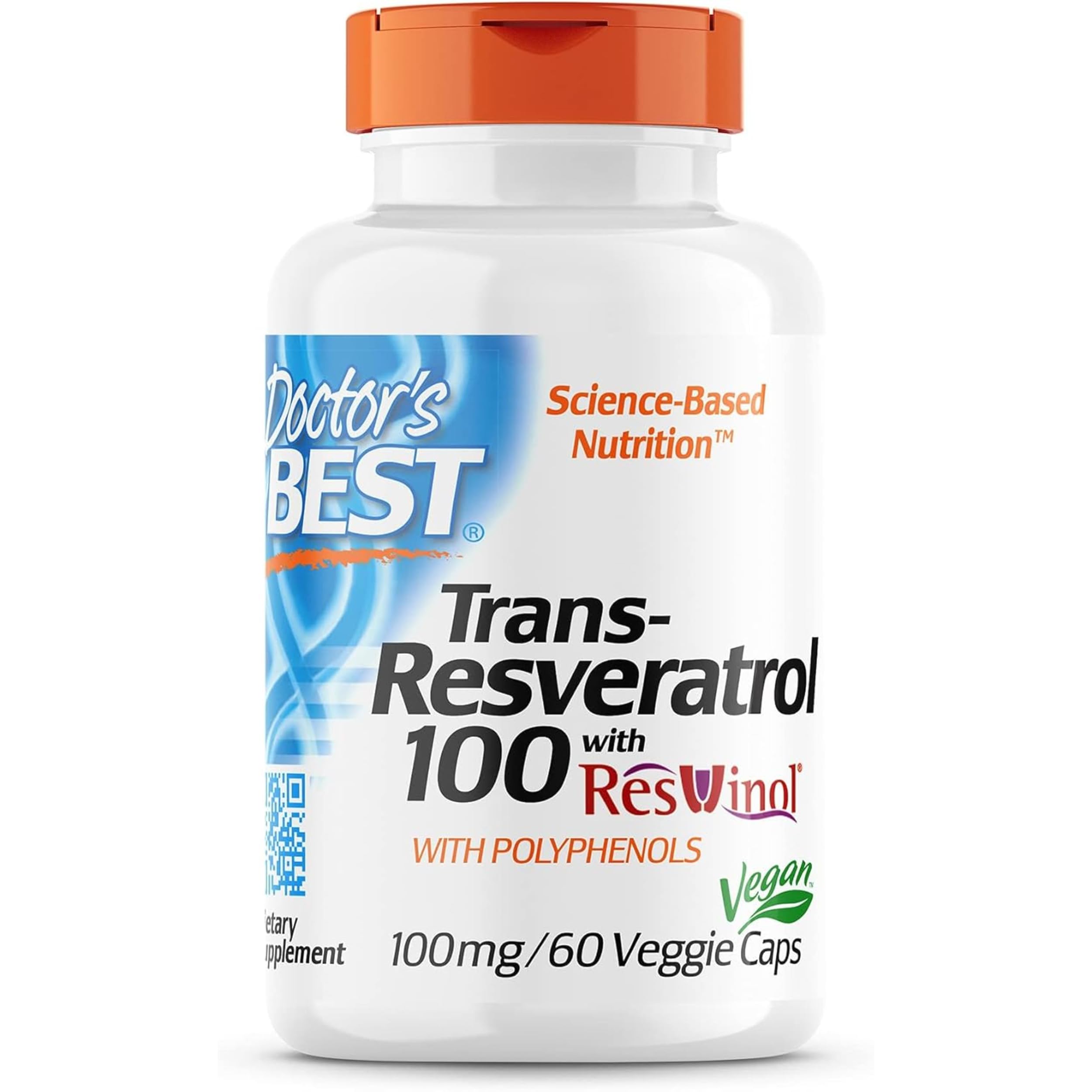 DOCTORS BEST Best Trans Resveratrol 100Ft, 60 CT